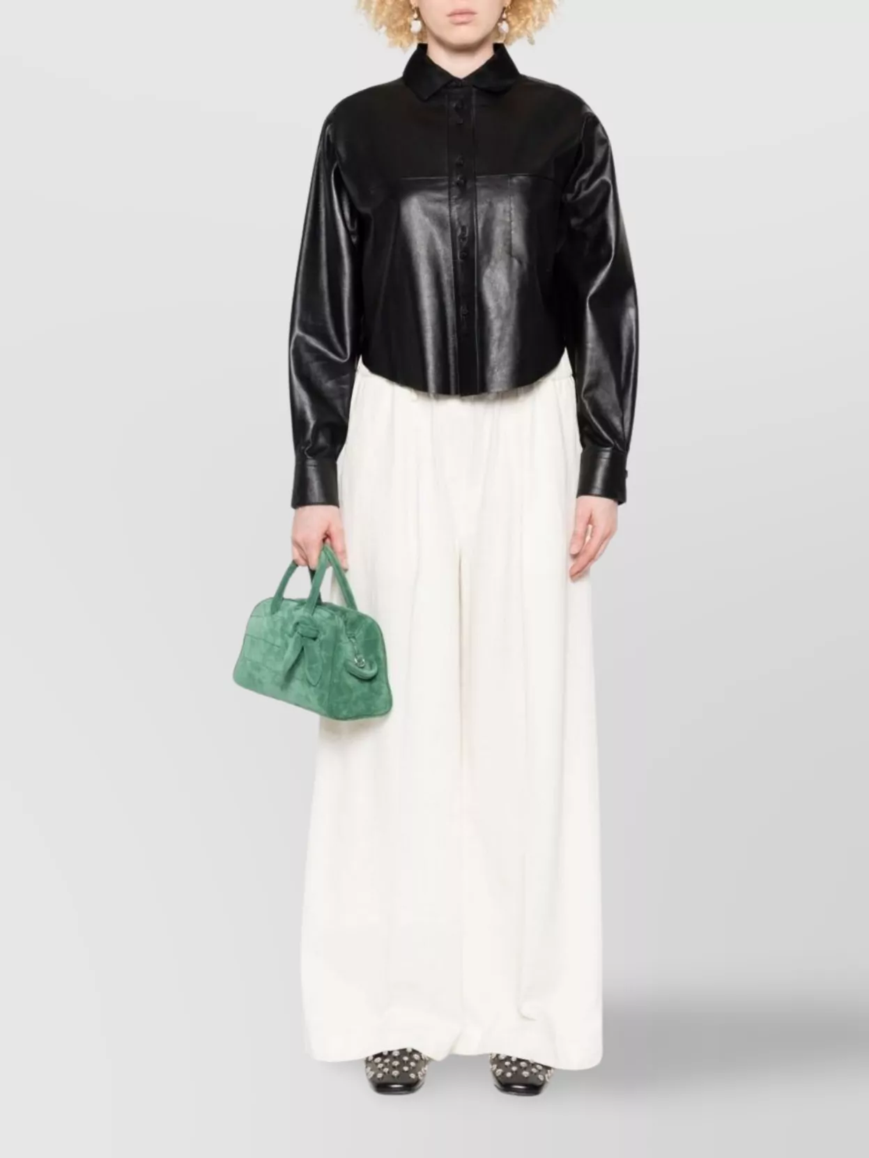 Forte Forte Comfortable Wide Leg Cotton Trousers In White