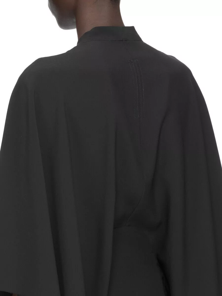 Rick Owens V-Neck Kimono-Sleeve Top