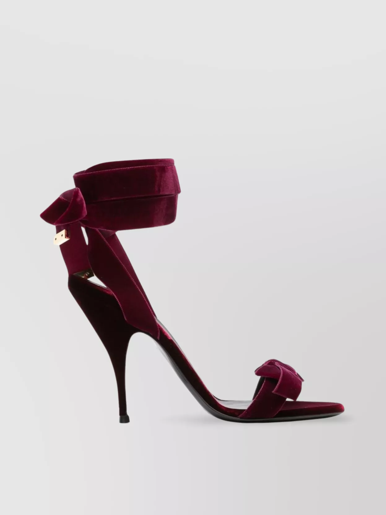 Shop Bally Bow-detail Velvet Sandals With High Stiletto Heel In Brown