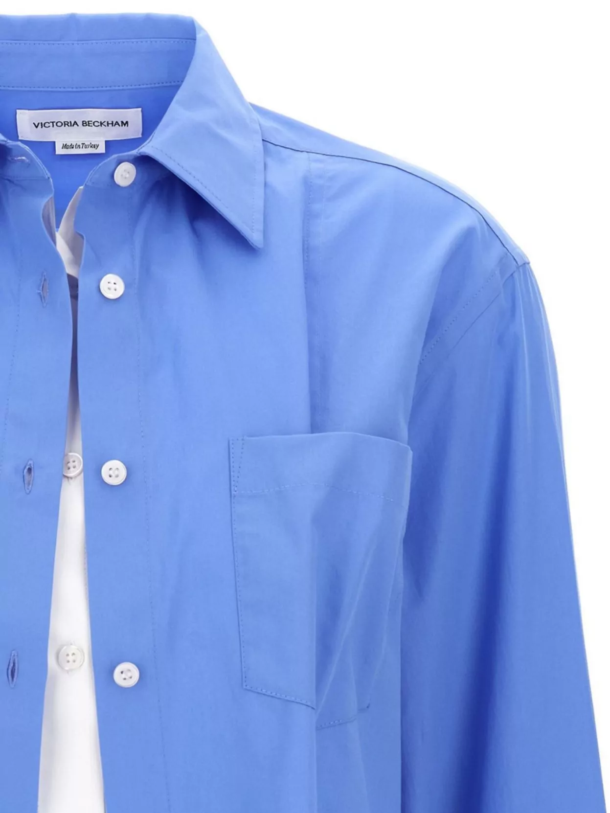 Shop Victoria Beckham Layered Pocket Hem Shirt