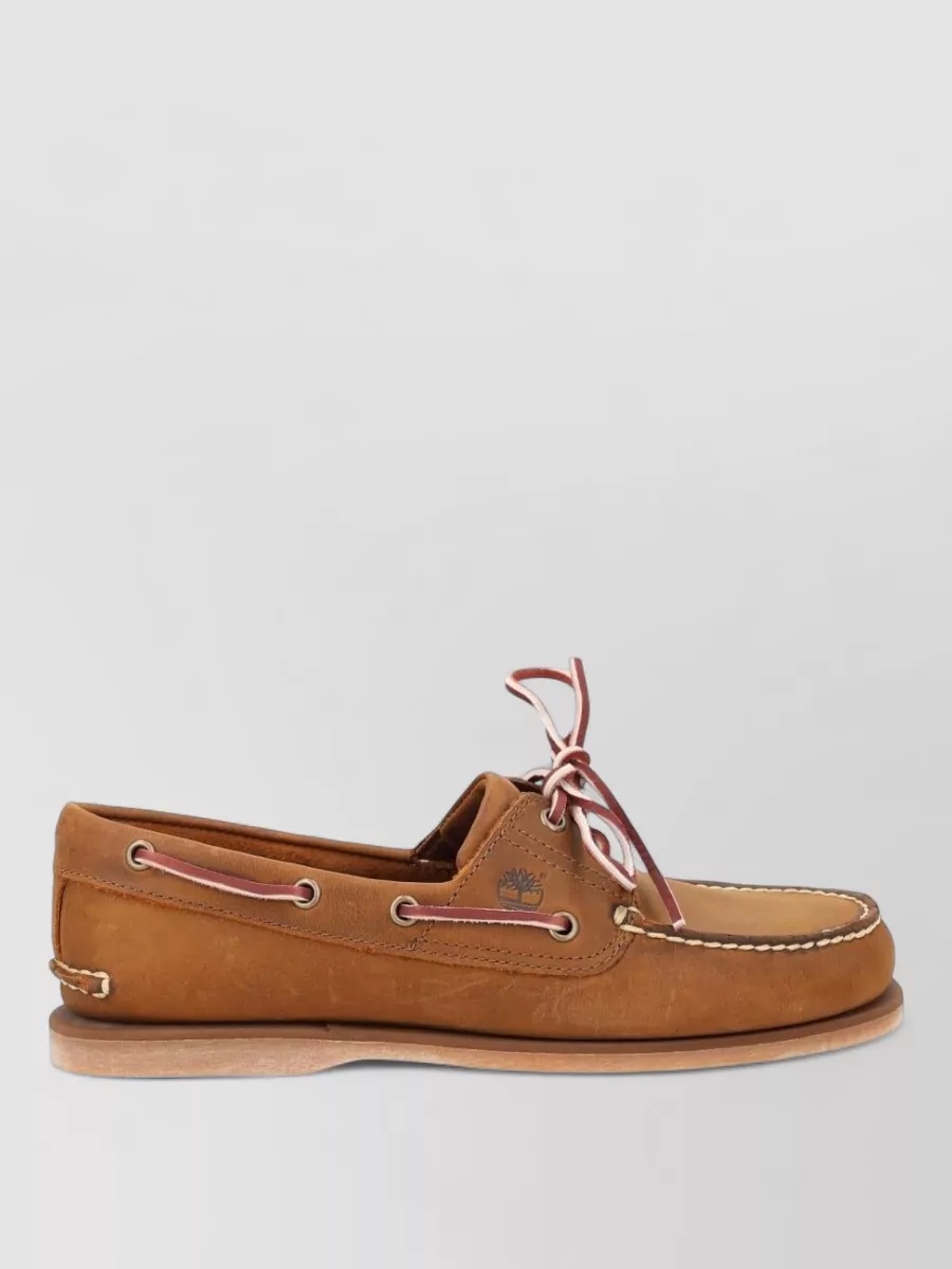 Timberland Boat Moccasin Round Toe Contrast Stitching