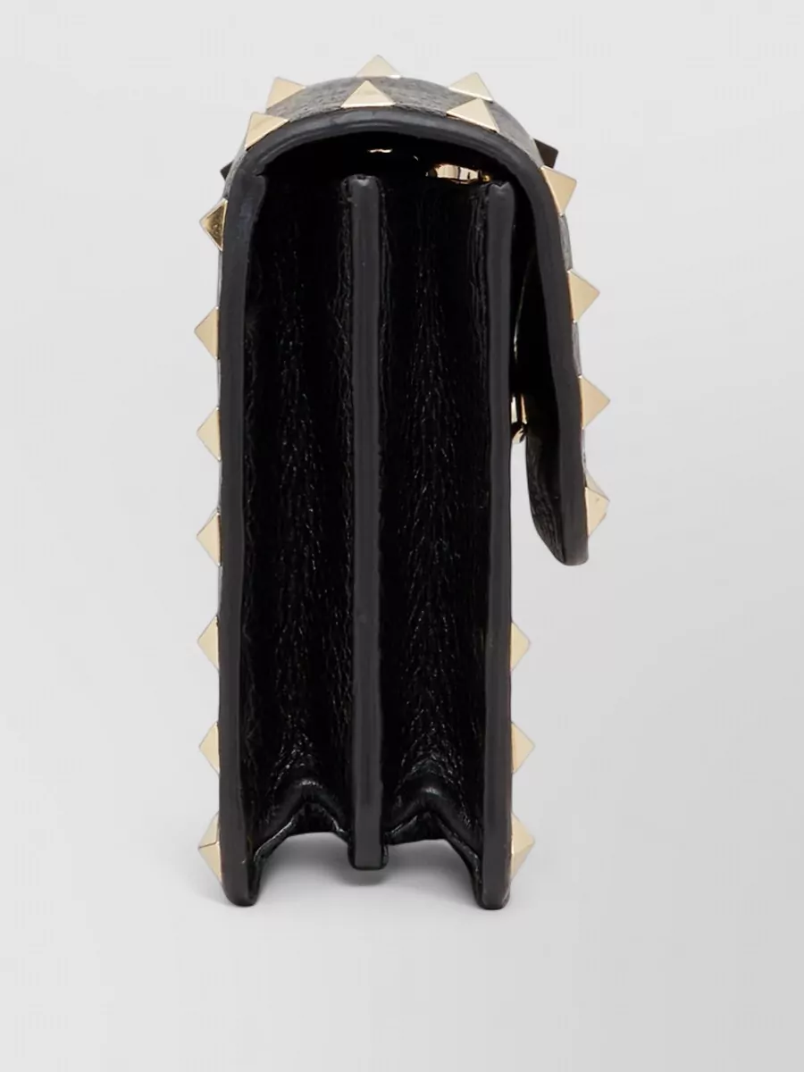 Valentino Garavani Rockstud Spike Leather Chain Wallet