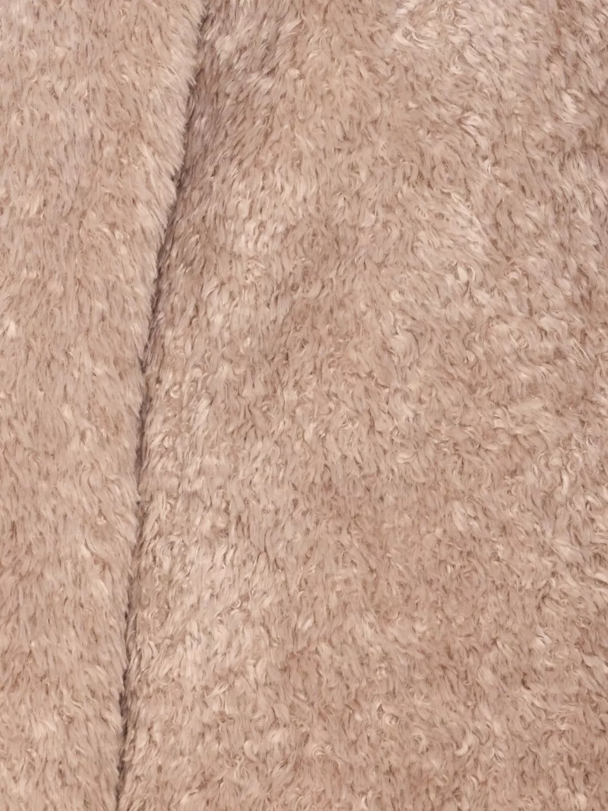 Herno Long Sleeve Faux Fur Coat With Notched Lapels