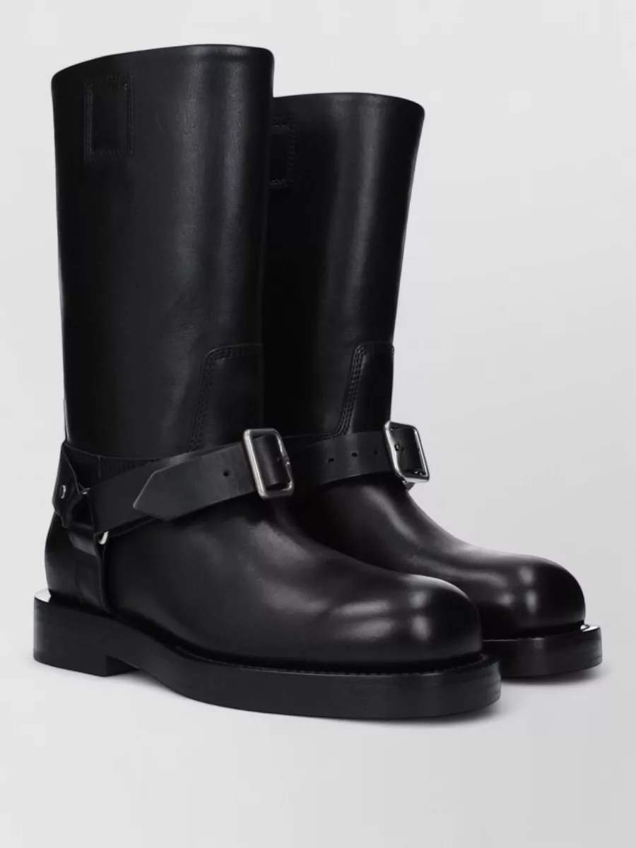 Burberry Leather Mid-Calf Boots