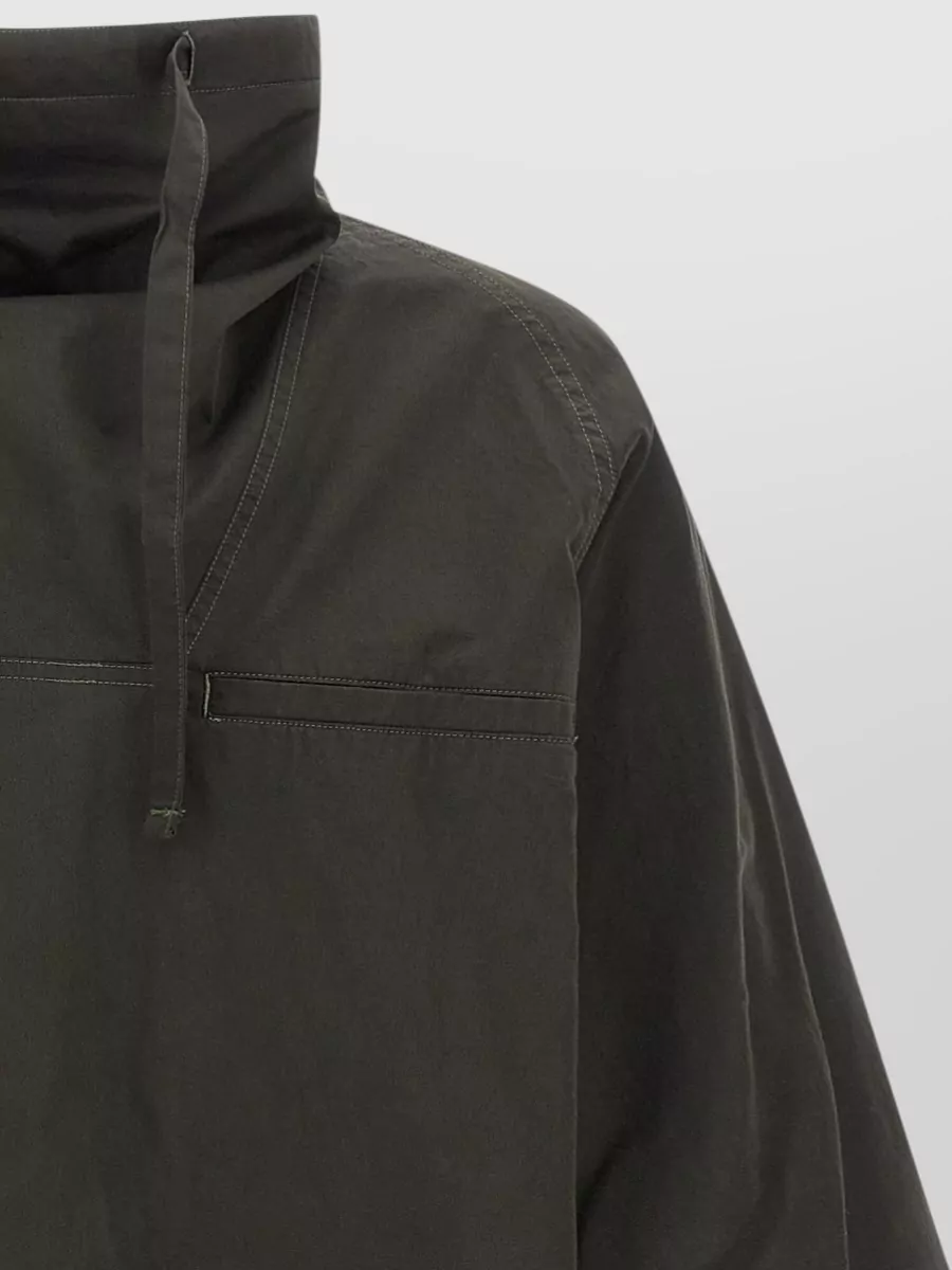 Lemaire High Collar Sweater Drawstring Front Pocket