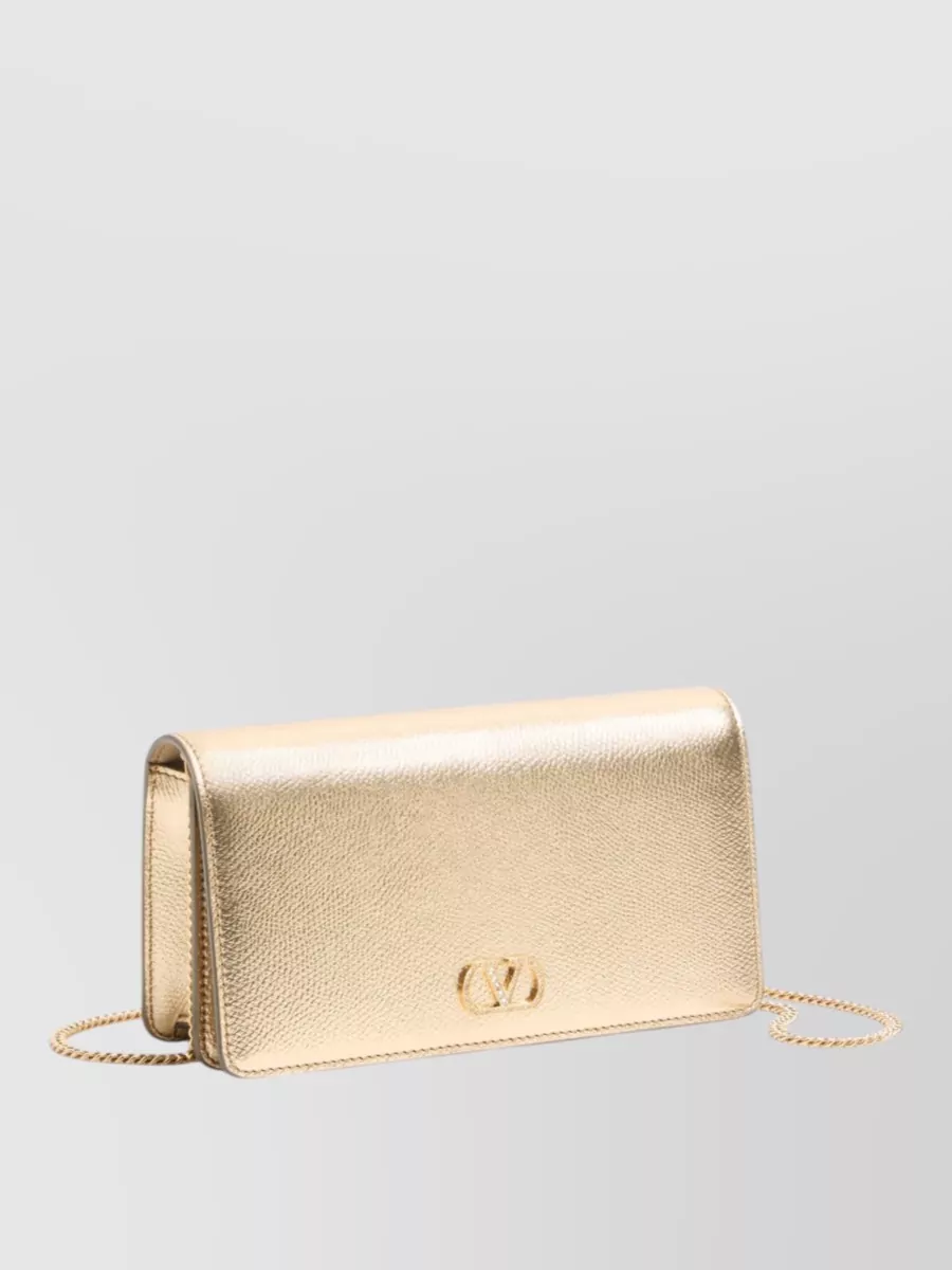 Valentino Garavani Vlogo Signature Mini Leather Clutch Bag