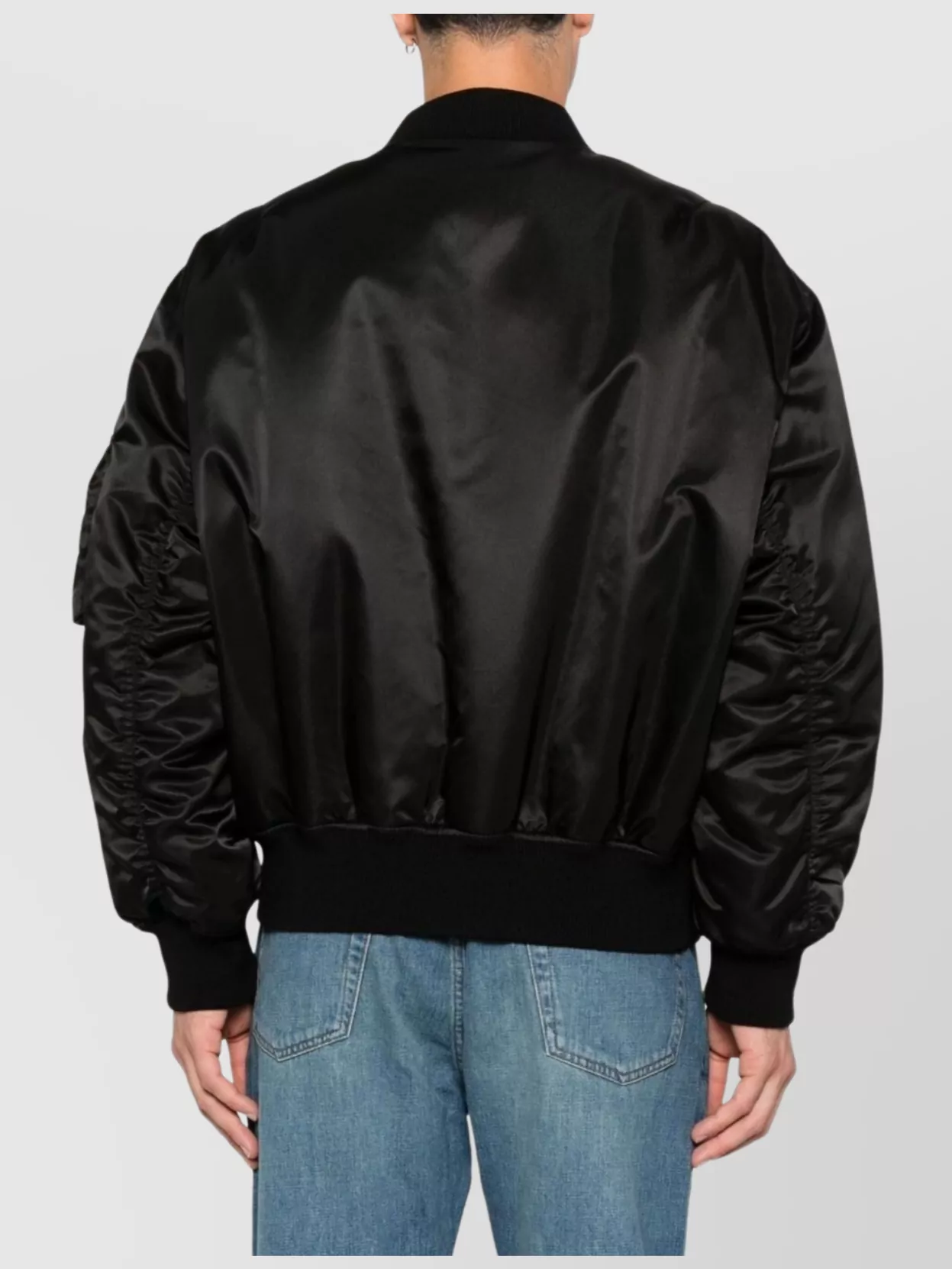 Saint Laurent Stylish Short Sleeve Satin Jacket
