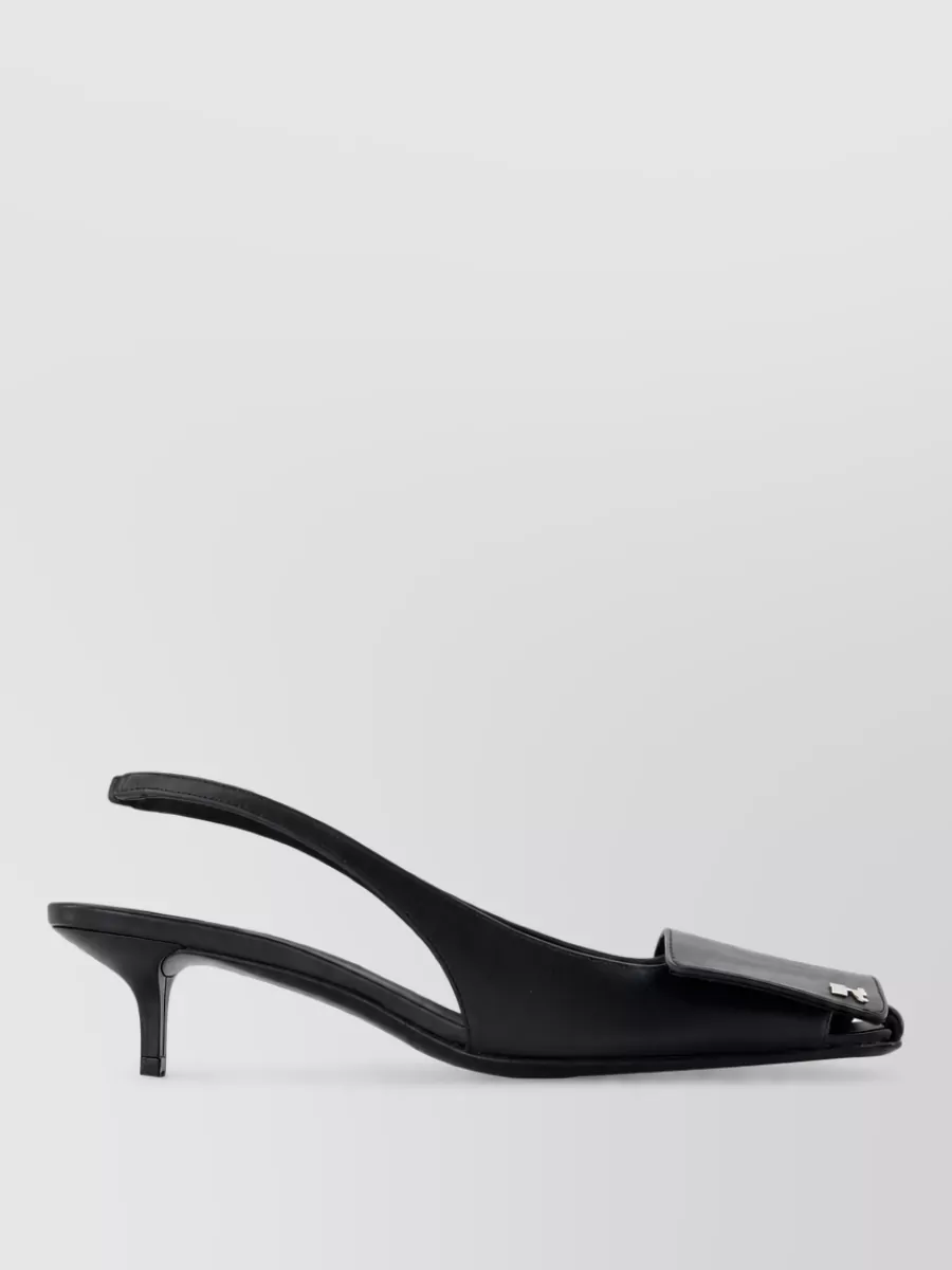 Courrèges Leather Slingback Mules