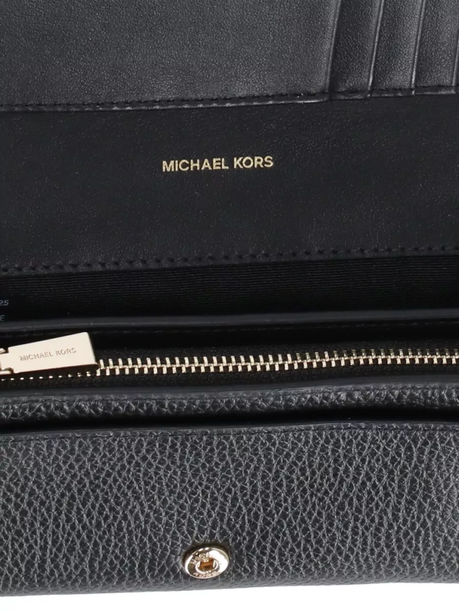 Michael Michael Kors Pebbled Leather Wallet Featuring Rear Welt Pocket