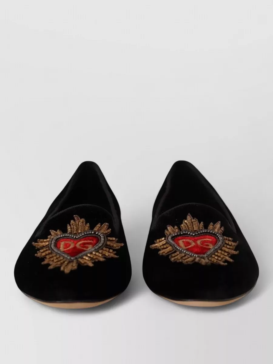 Dolce&Gabbana leather slip-on slippers