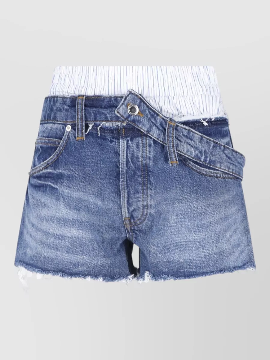 Alexander Wang denim mid-rise short shorts