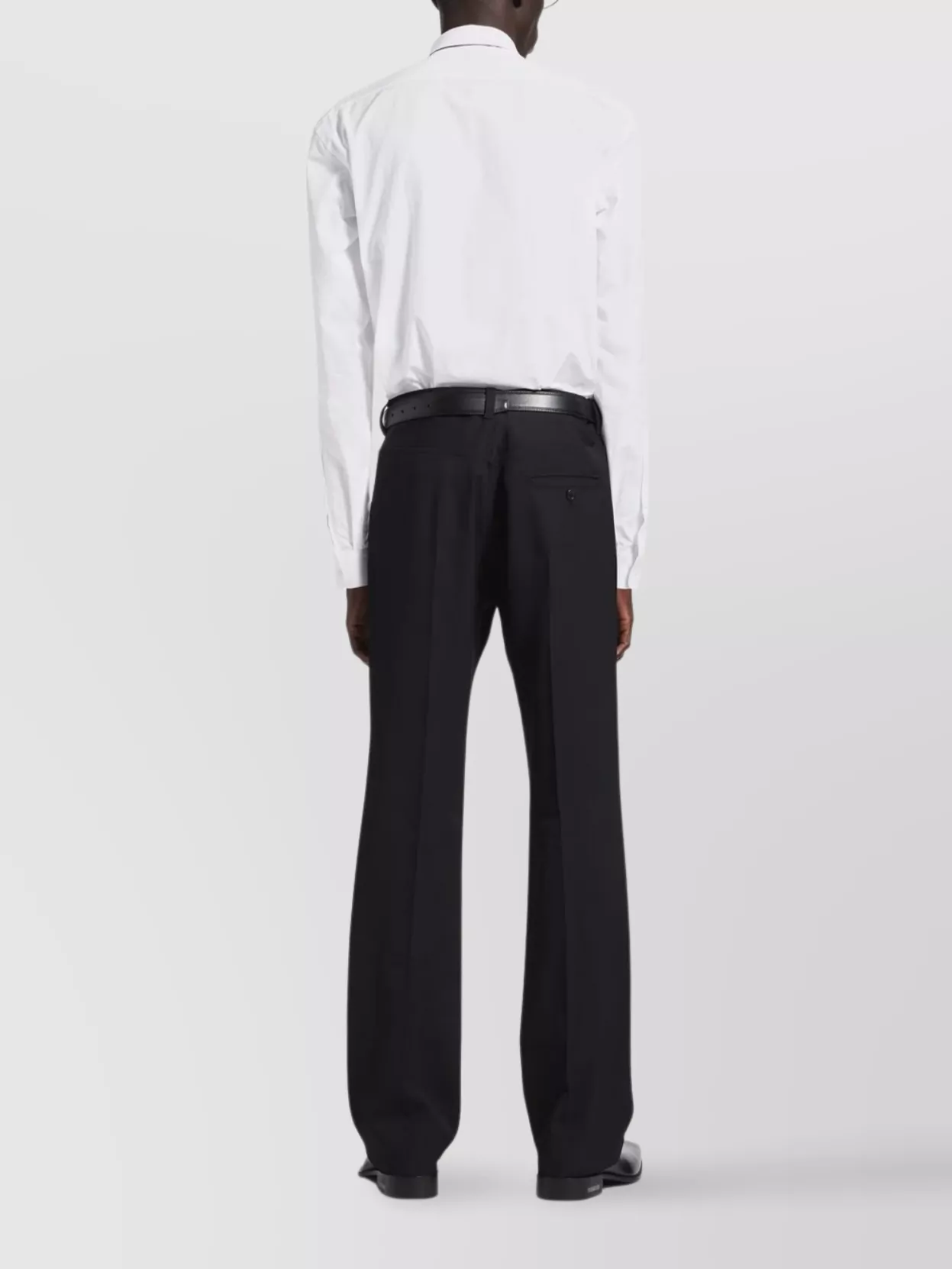 Balenciaga Button-Down Long Sleeve Shirt With Curved Hem