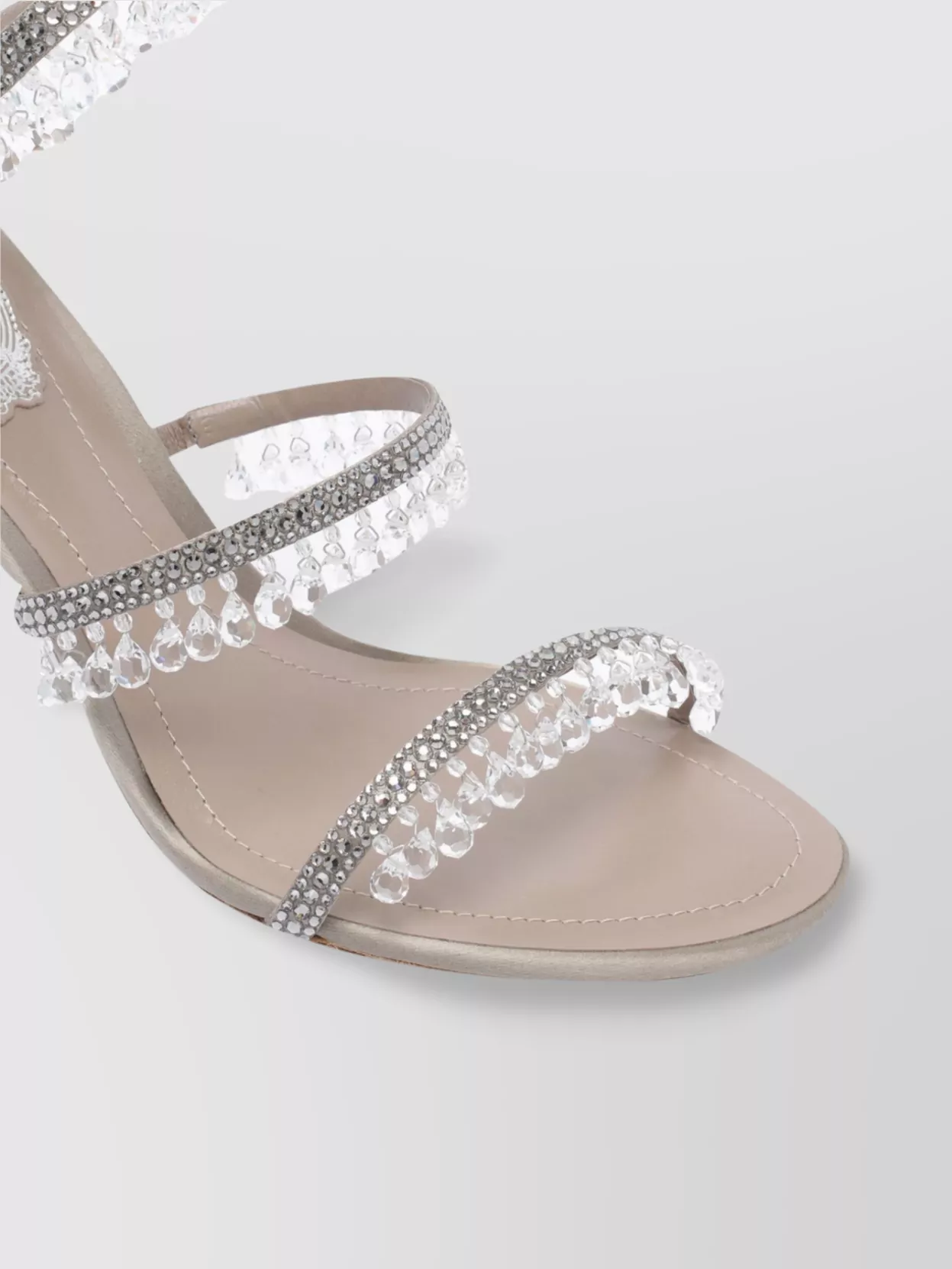 Rene Caovilla Heeled Sandals Crystal Embellishments