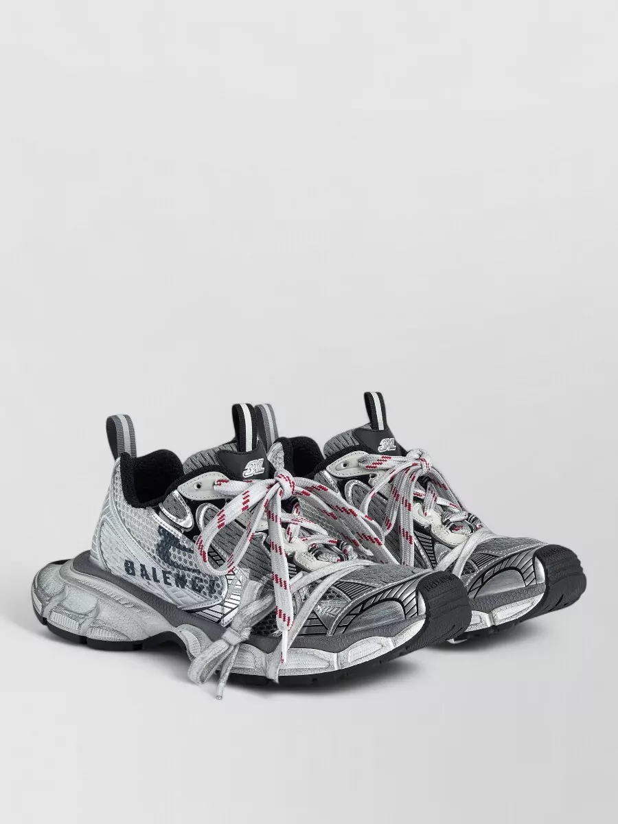 Balenciaga 3Xl Logo Sneakers Mesh Upper Pull Tabs