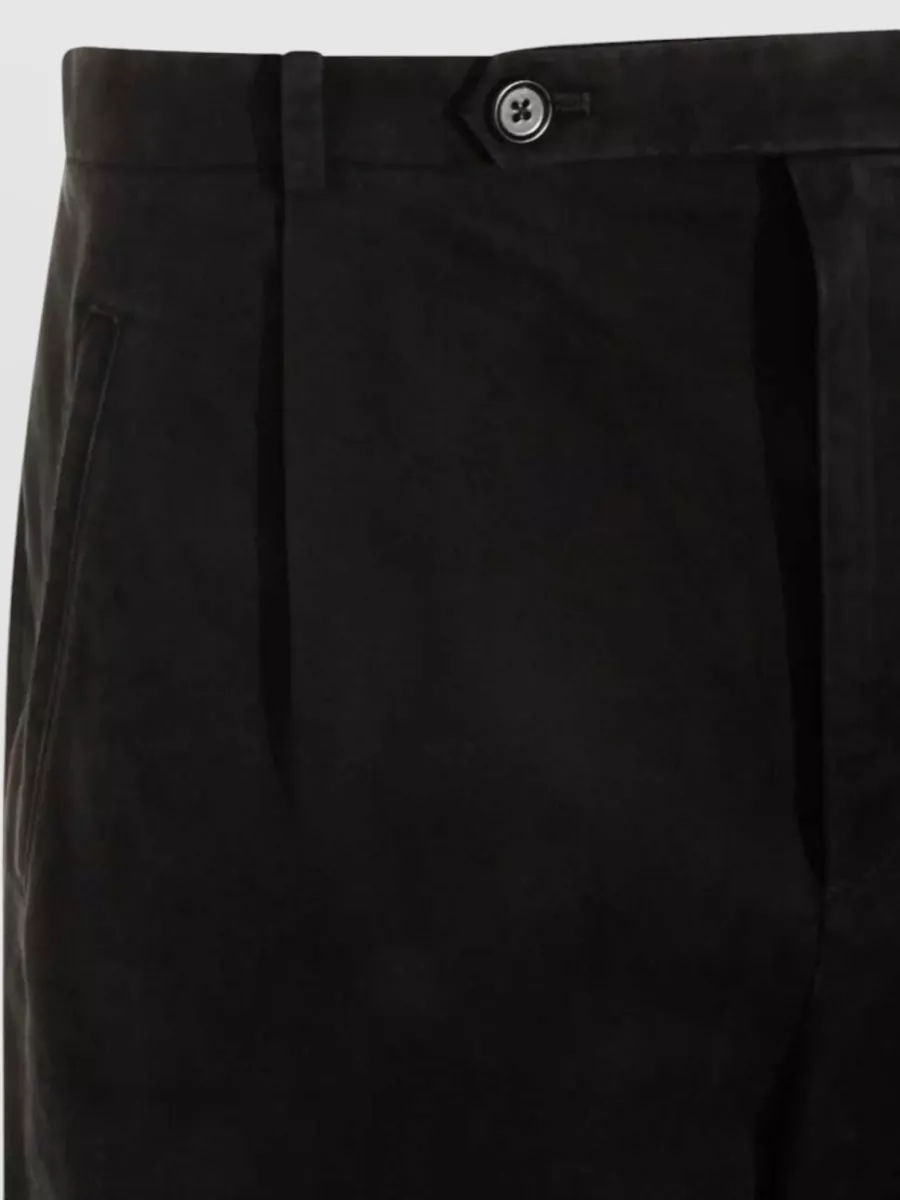 Jil Sander Cotton Pleated Straight-Leg Trousers