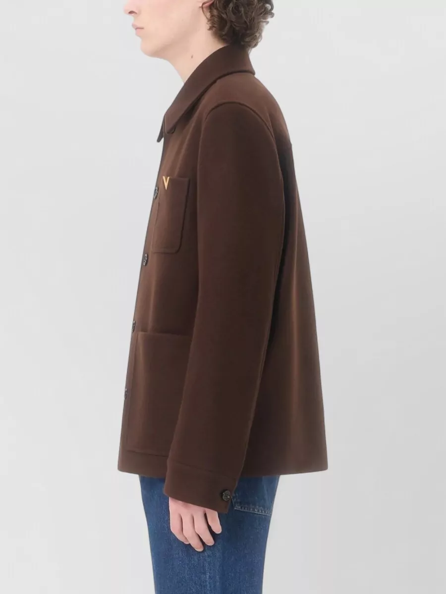 Valentino Garavani Wool Single Breasted Coat