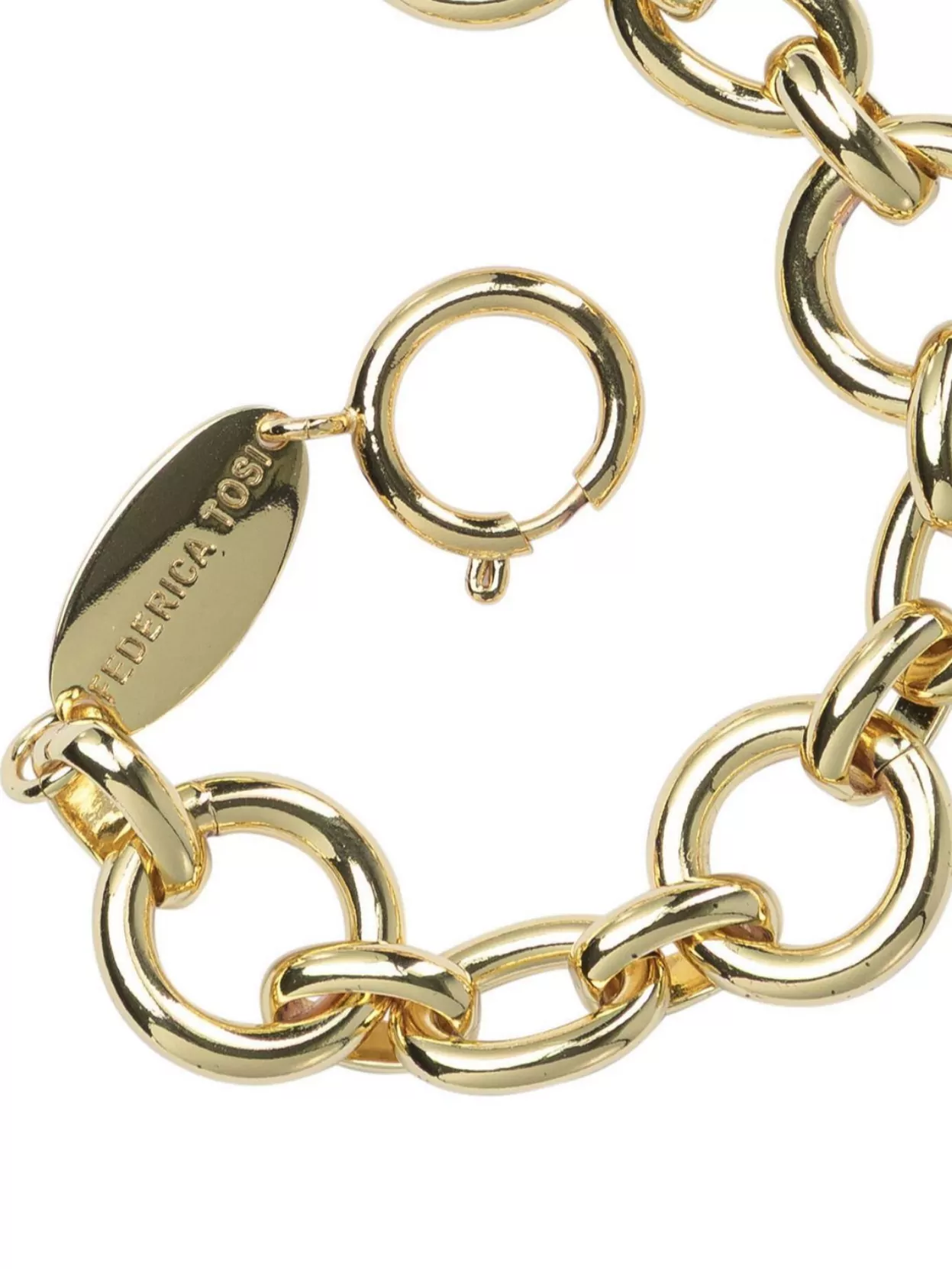 Federica Tosi Chunky Chain Link Bracelet Named Charlotte In Gold
