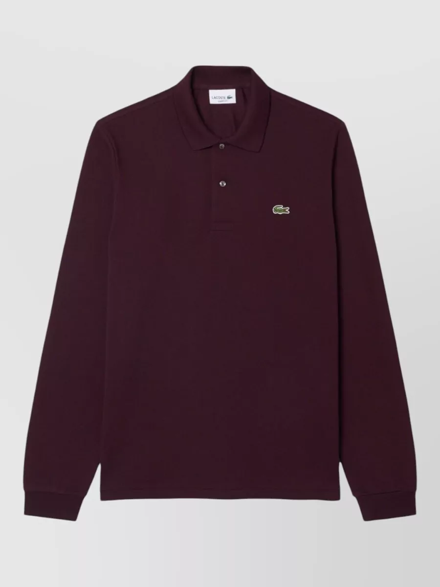 Lacoste cotton classic fit long sleeve polo shirt