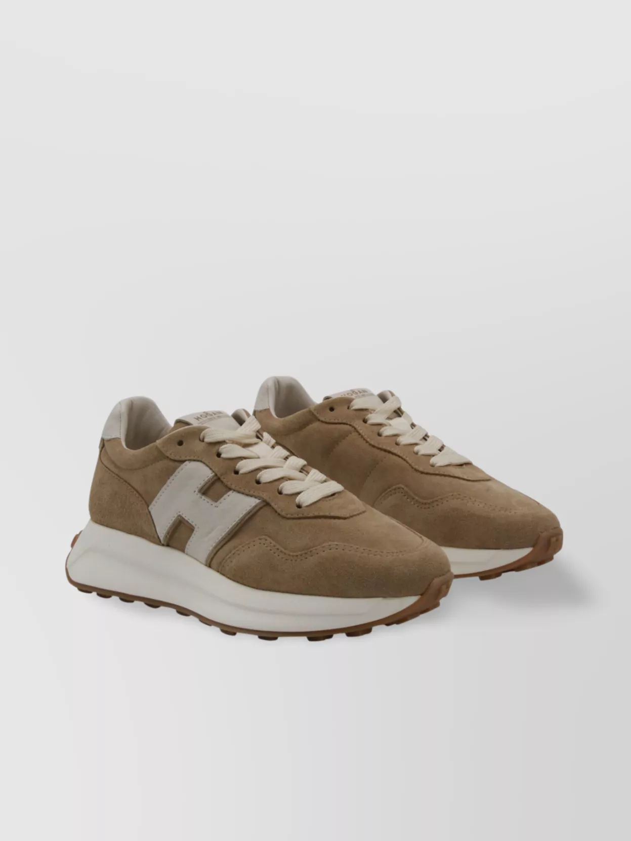 Hogan Low Top Sneakers With Rubber Sole And Suede Upper