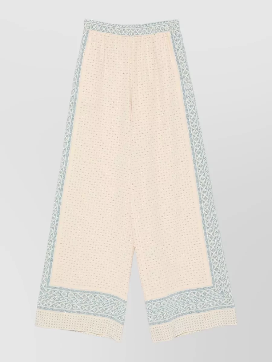 Ermanno Scervino silk geometric-print wide-leg pants