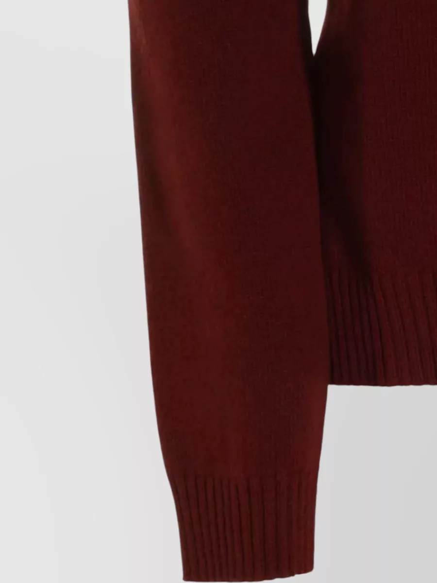 Jil Sander Wool Ribbed Turtleneck Sweater