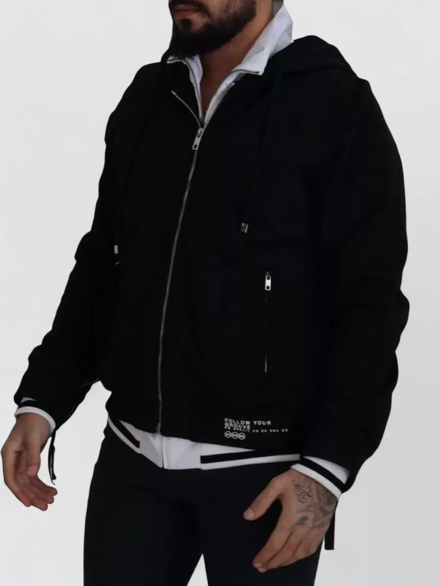 Dolce&Gabbana Polyester Hooded Zip-Up Jacket