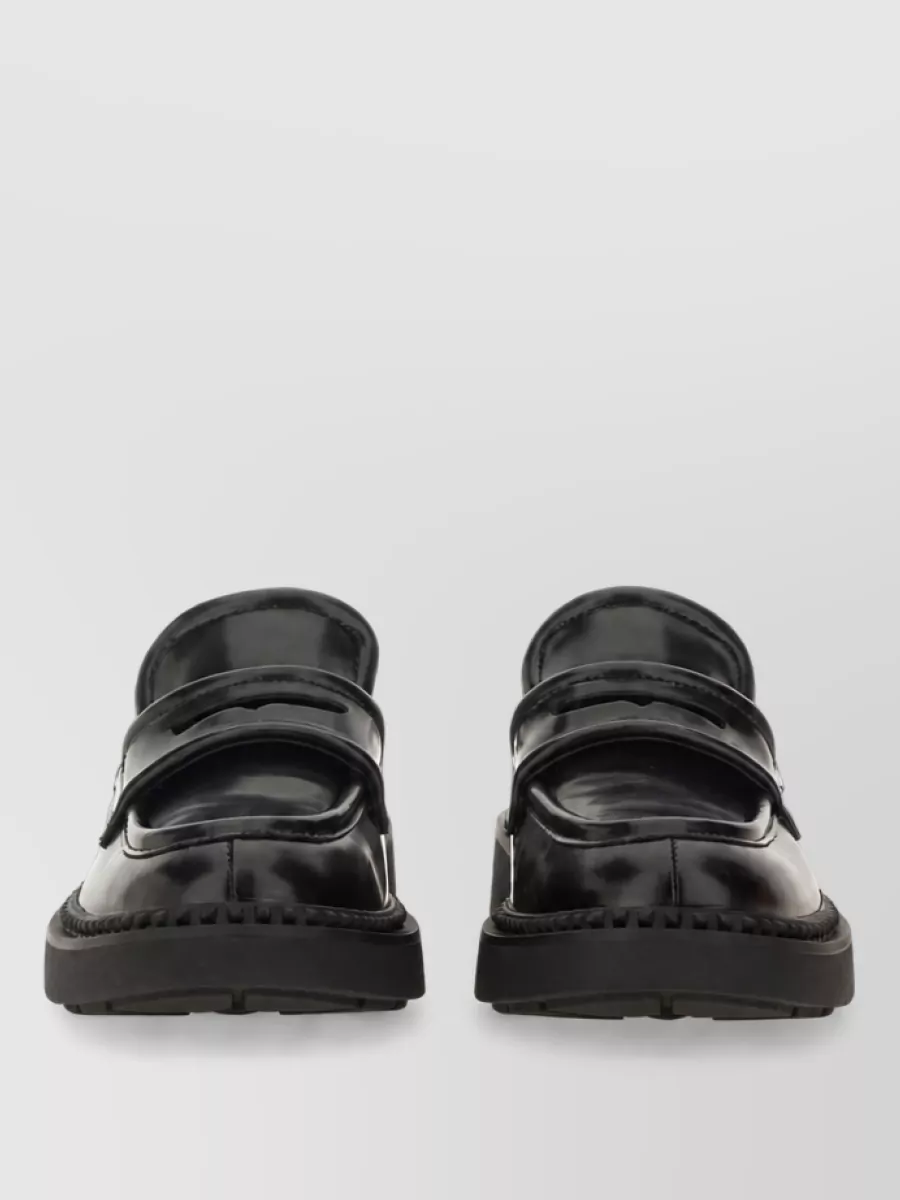 Ash leather moccasins