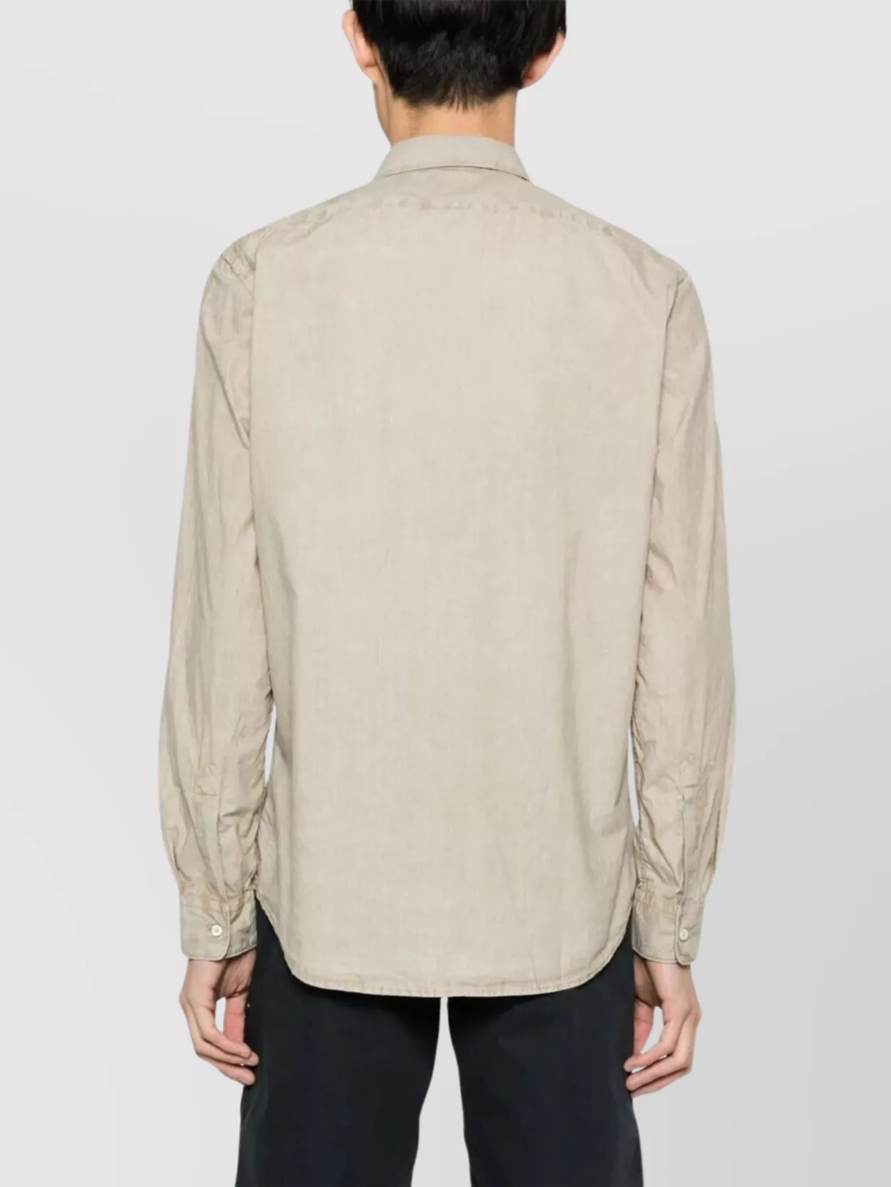 Aspesi Button-Down Collar Shirt Curved Hem