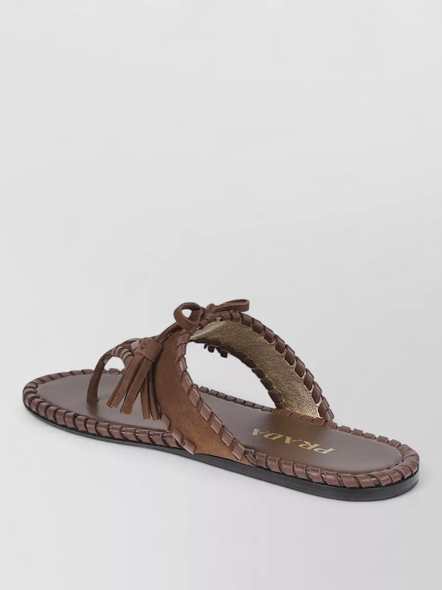 Prada Suede Thong Sandals