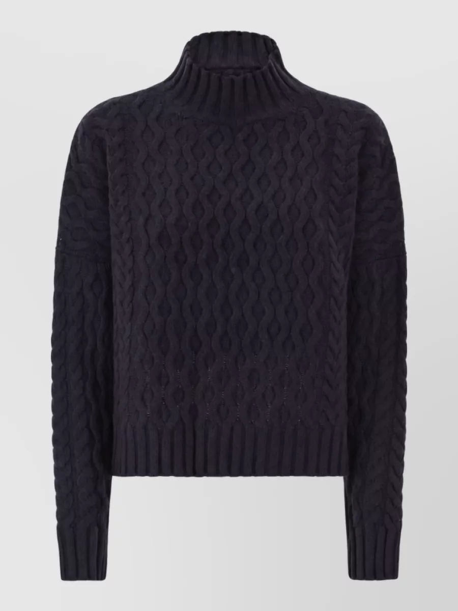 Weekend Max Mara cable-knit wool mock-neck jumper