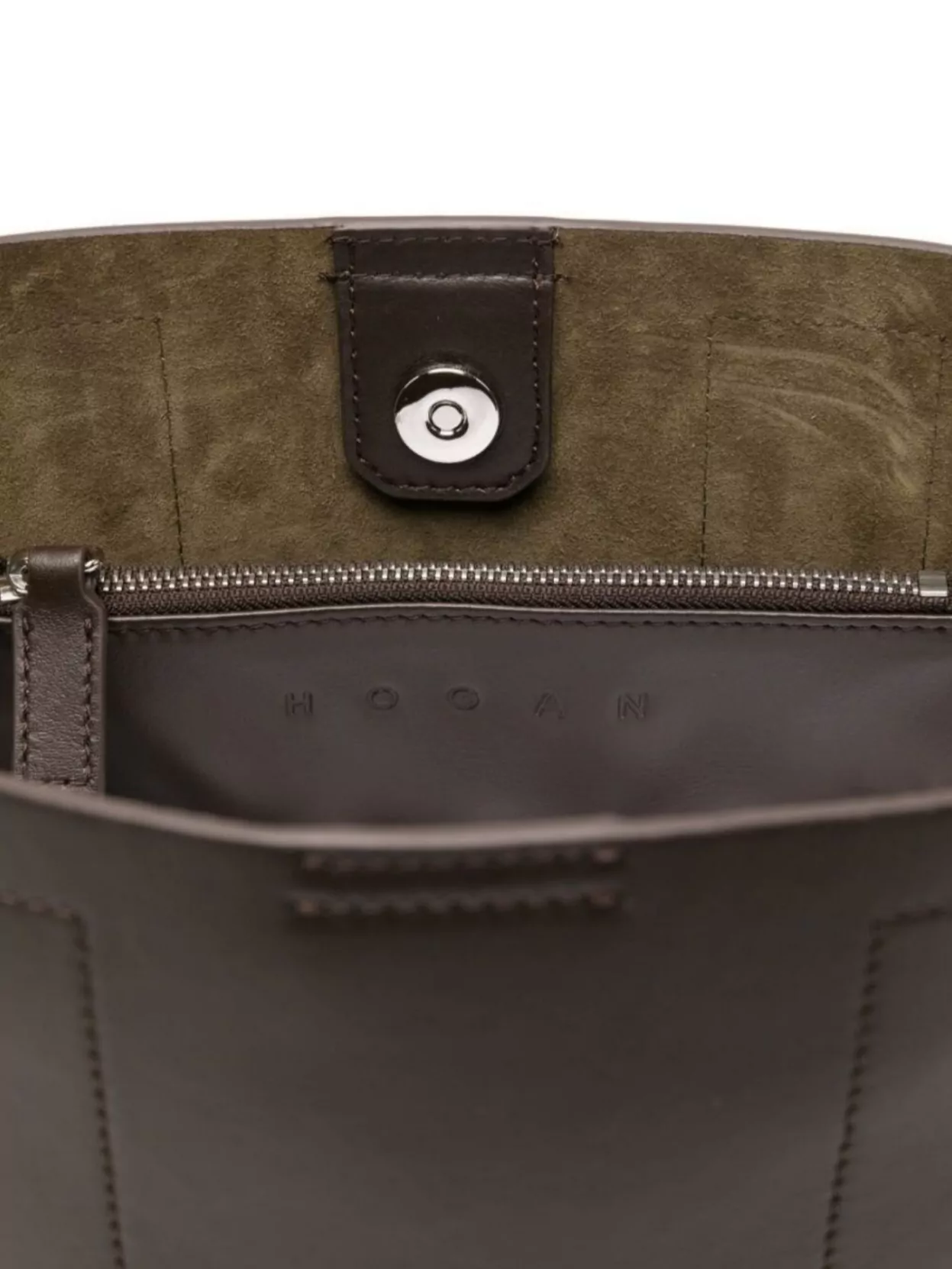 Hogan Small Leather Hobo Bag With Adjustable Strap