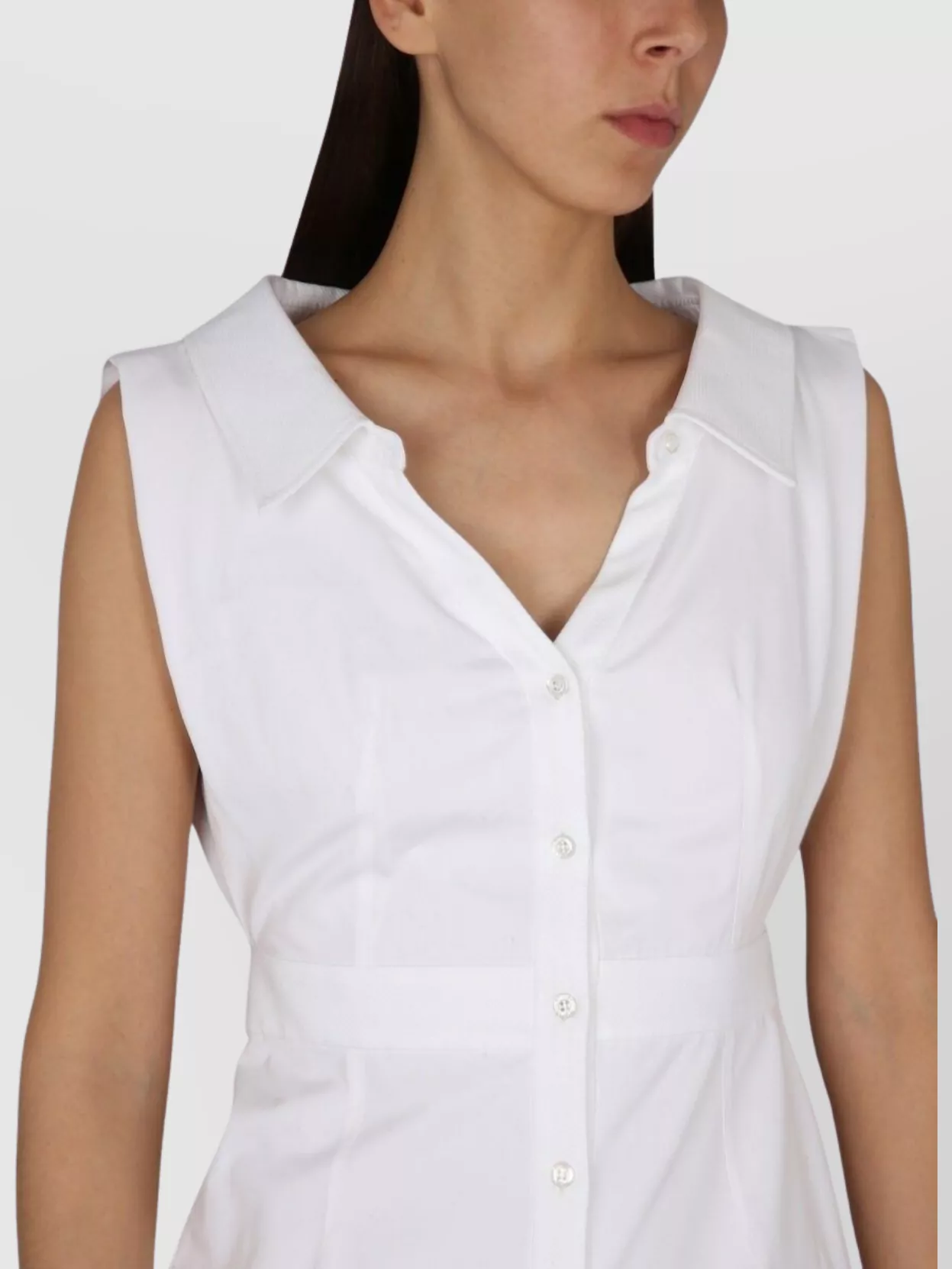 Alexander Mcqueen Waist Belted Midi Length Sleeveless Dress