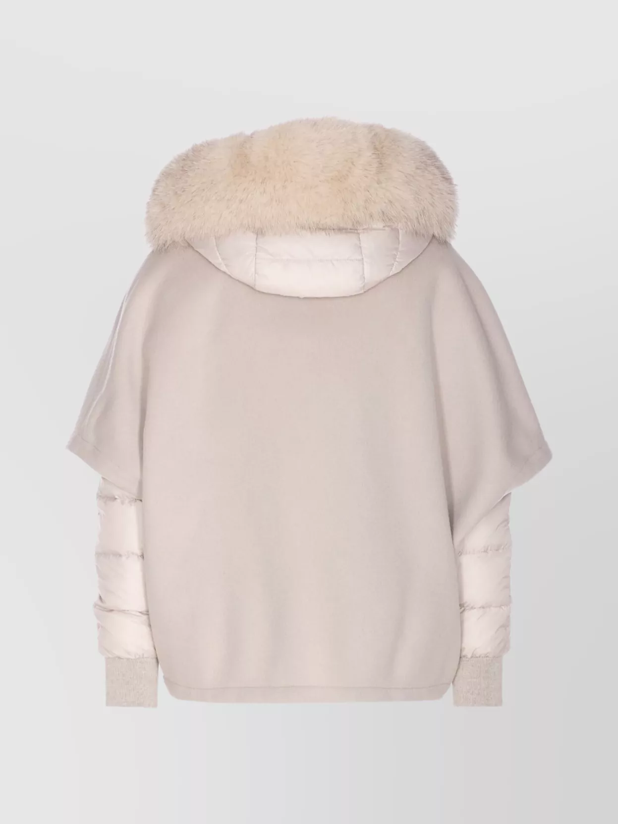 Moorer Padded Hooded Vest Removable Fur