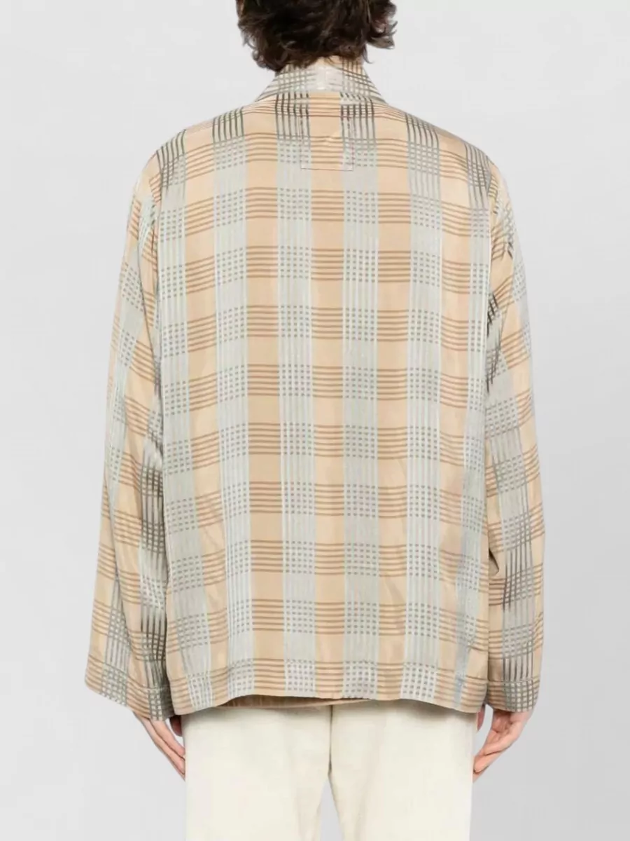 Uma Wang Plaid Single-Breasted Coat