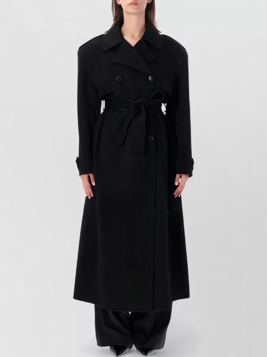 The Frankie Shop Cashmere wool oversized double-breasted trench coat