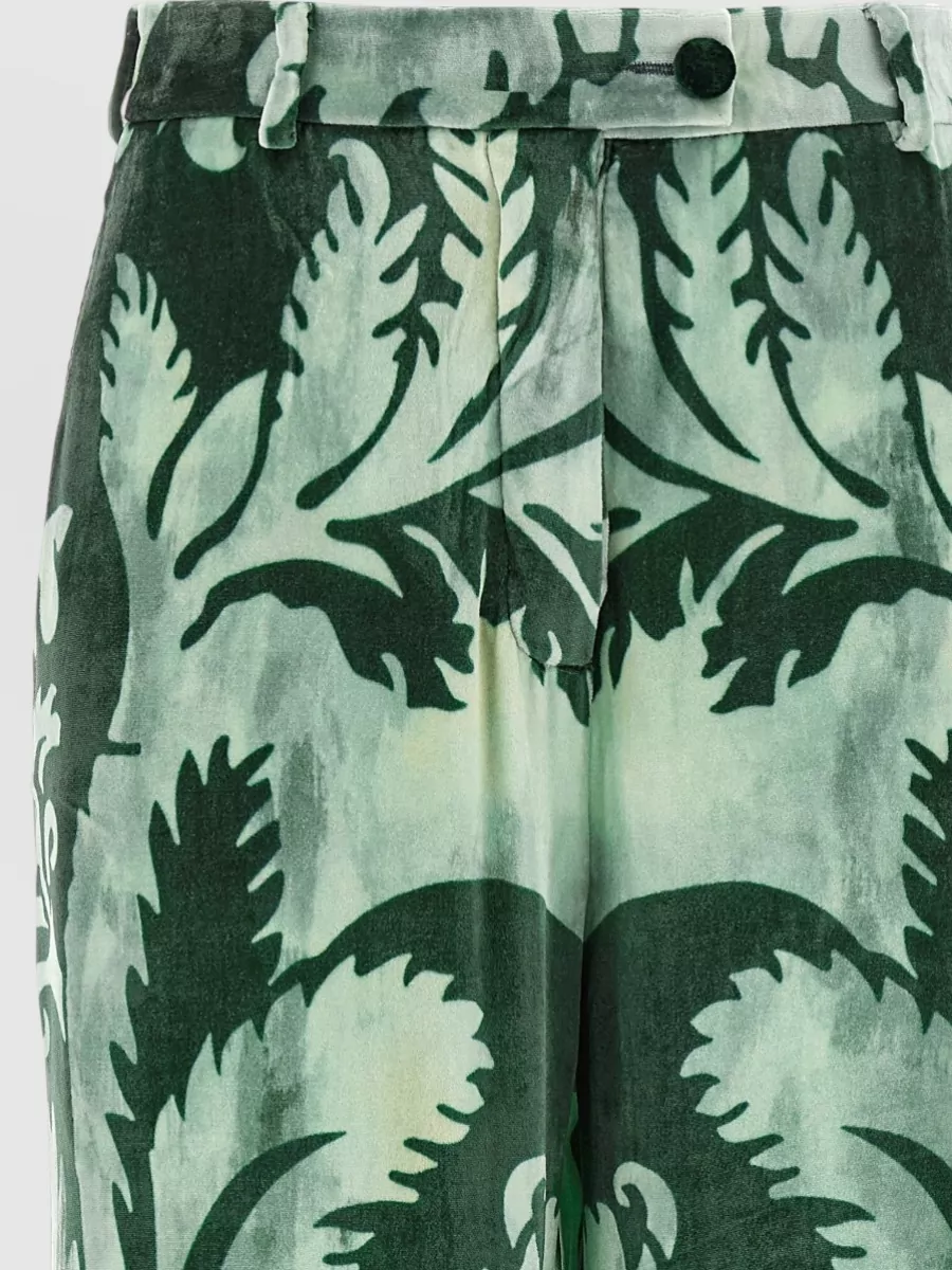 F.r.s For Restless Sleepers Silk Floral-Print Wide-Leg Trousers