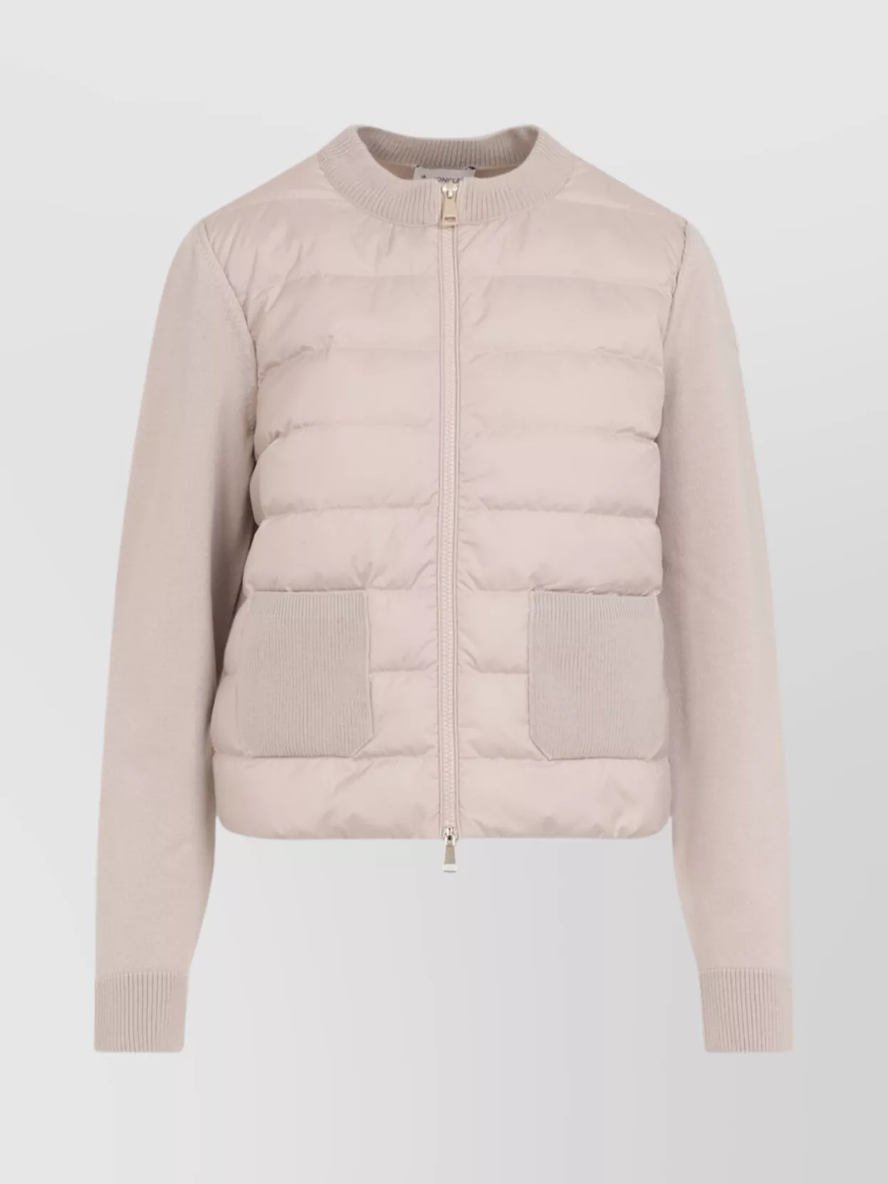 Moncler Quilted Cardigan Featuring Patch Pockets In Pink