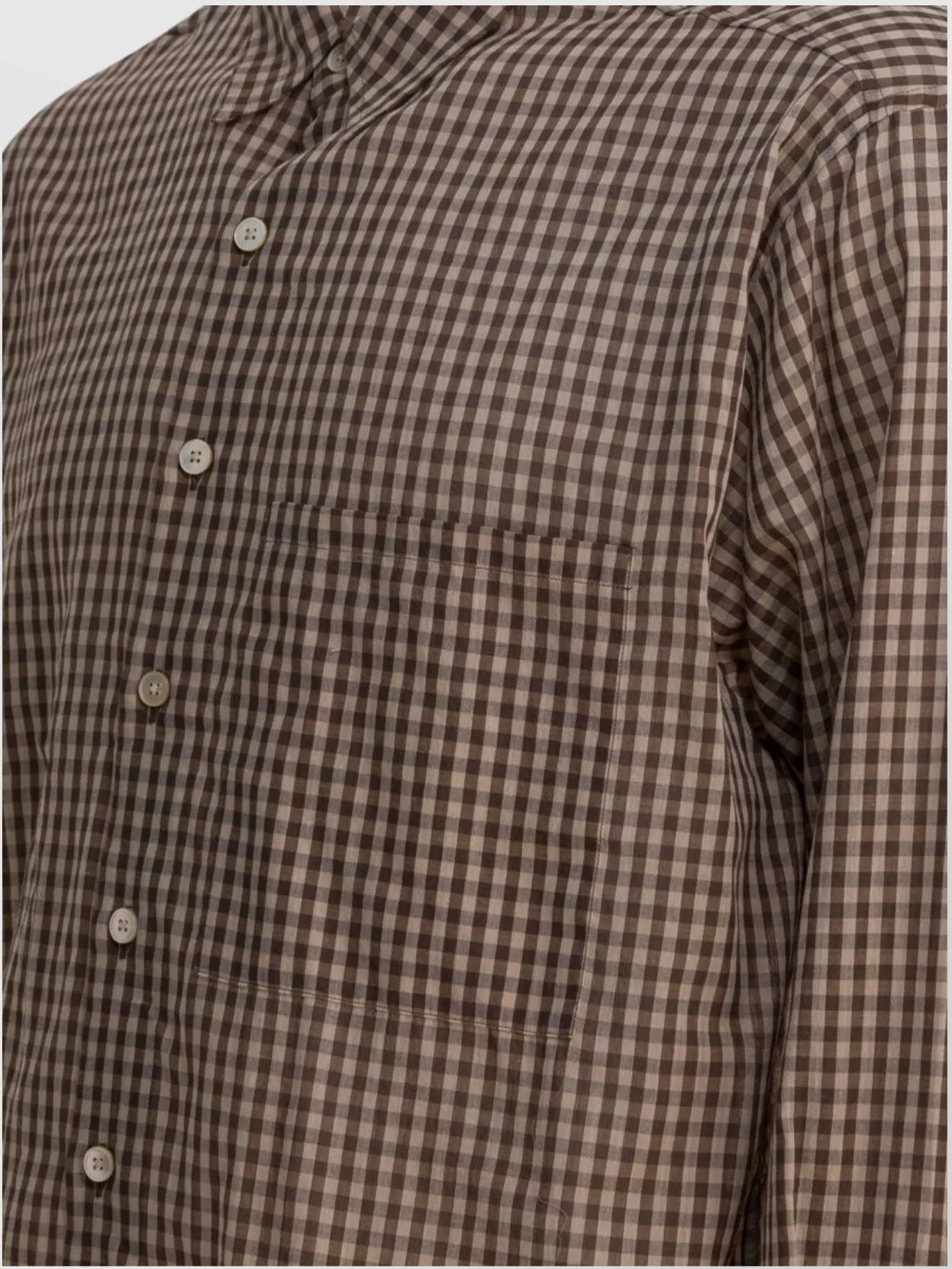 Auralee Long Sleeve Checked Button-Down Shirt