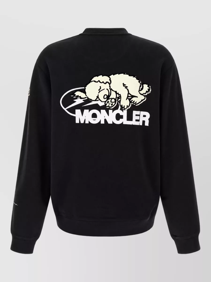 Moncler Genius Oversized Cotton Logo Print Sweatshirt