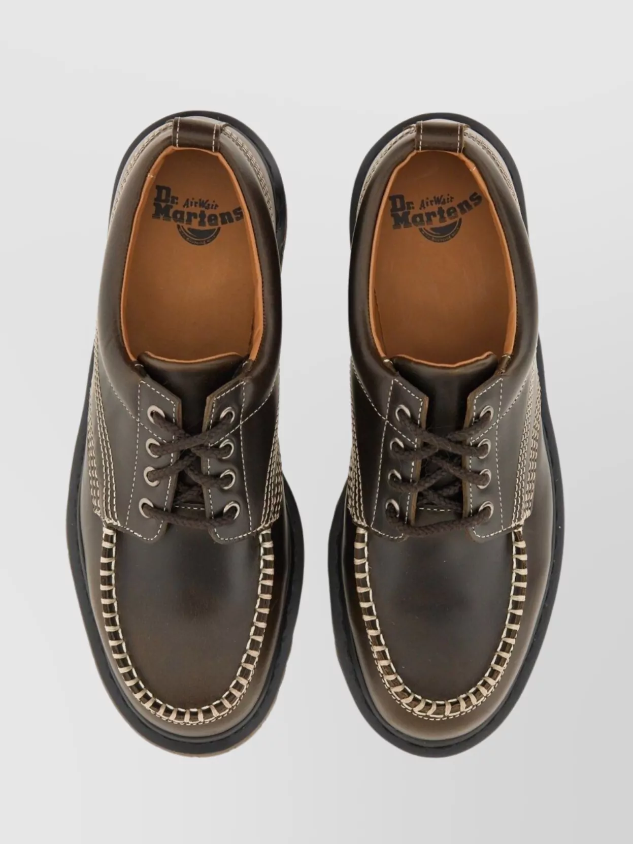 Dr Martens Chunky Sole Loafers Contrast Stitching