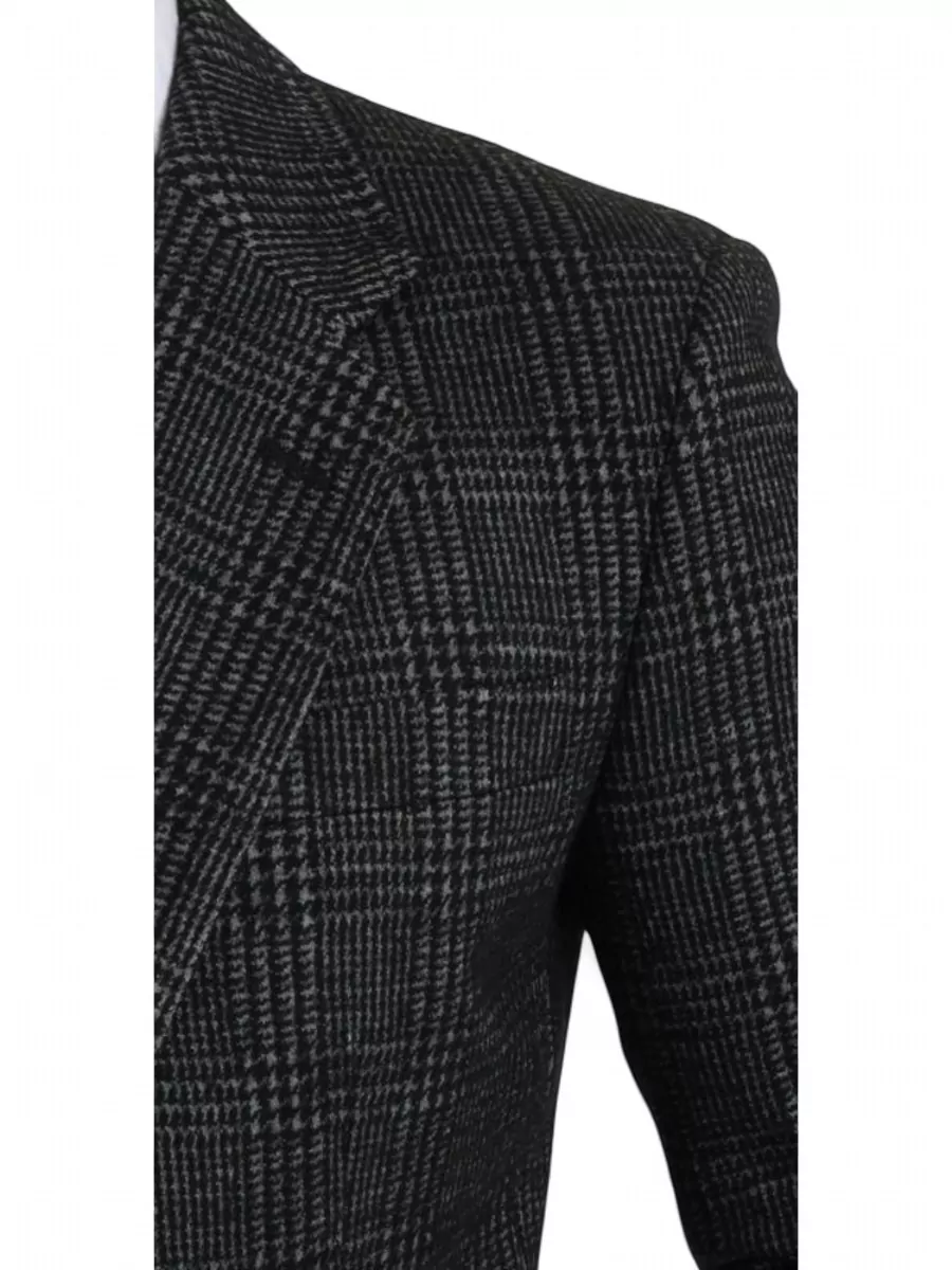 Dolce&Gabbana Wool Silk Cashmere Checked Slim-Fit Blazer
