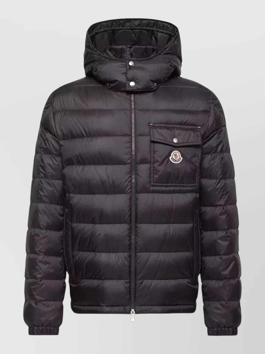 Moncler down hooded short puffer jacket