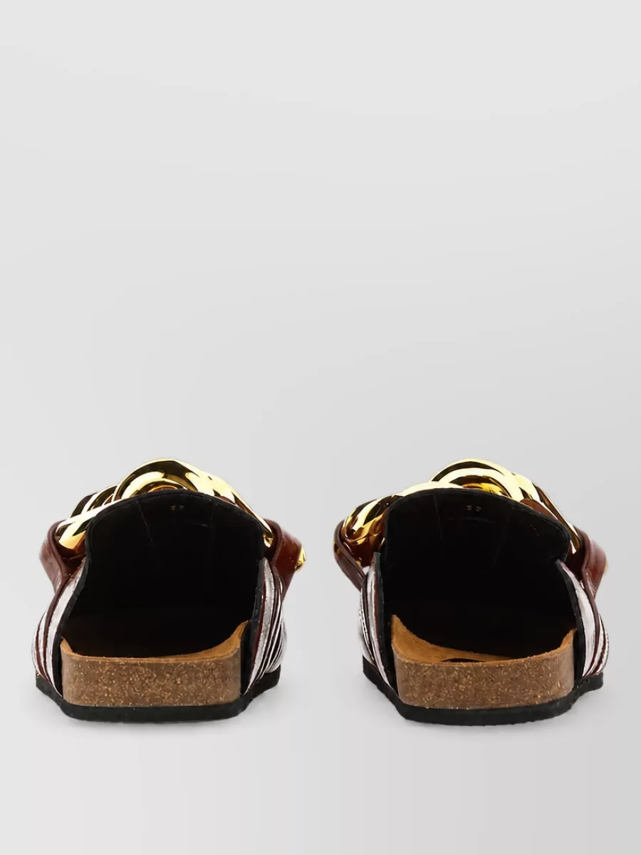 Jw Anderson Leather Chain Mules