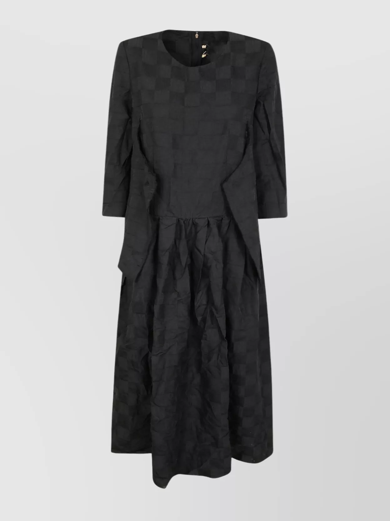 Comme Des Garçons Woman Checkered Peplum Dress