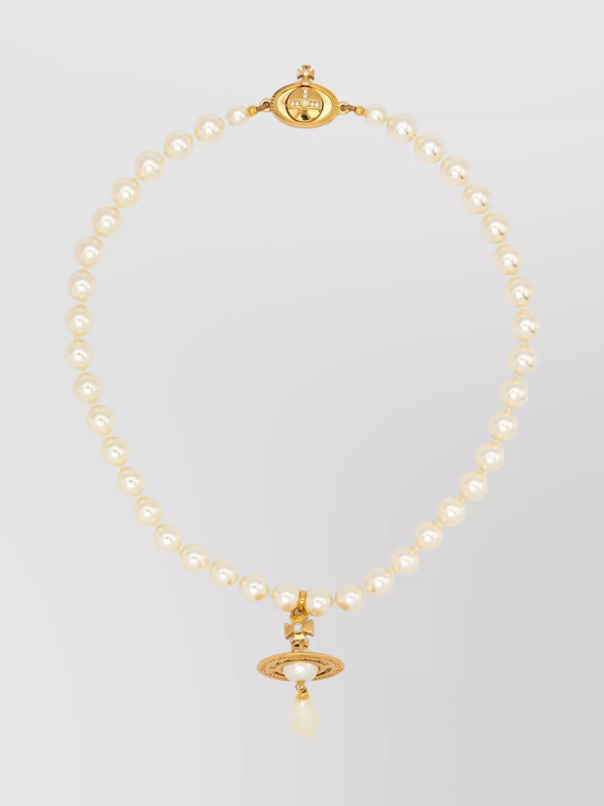 Vivienne Westwood Crystal And Faux-Pearl Embellishment Necklace