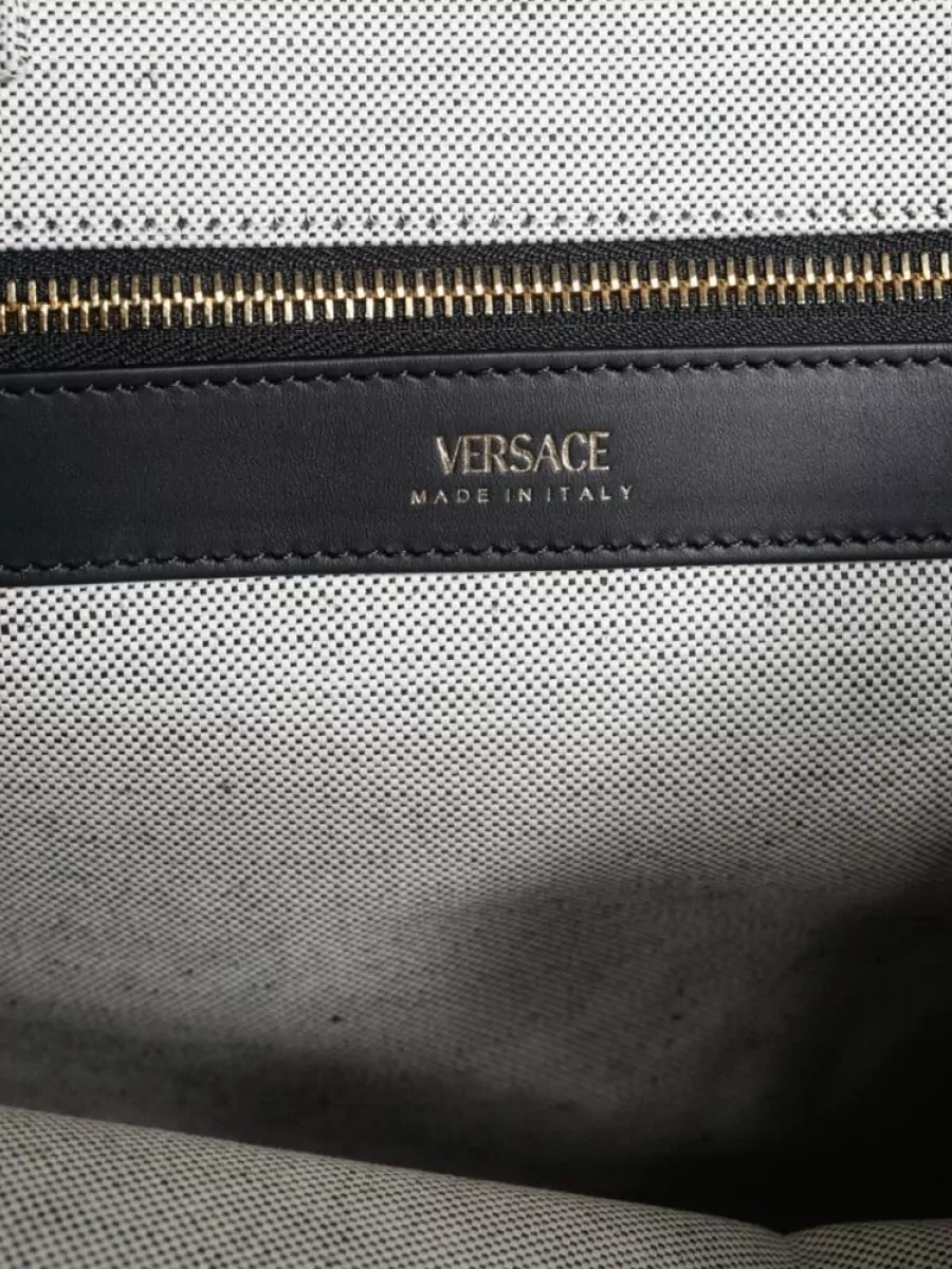 Versace La Medusa Leather Tote Bag