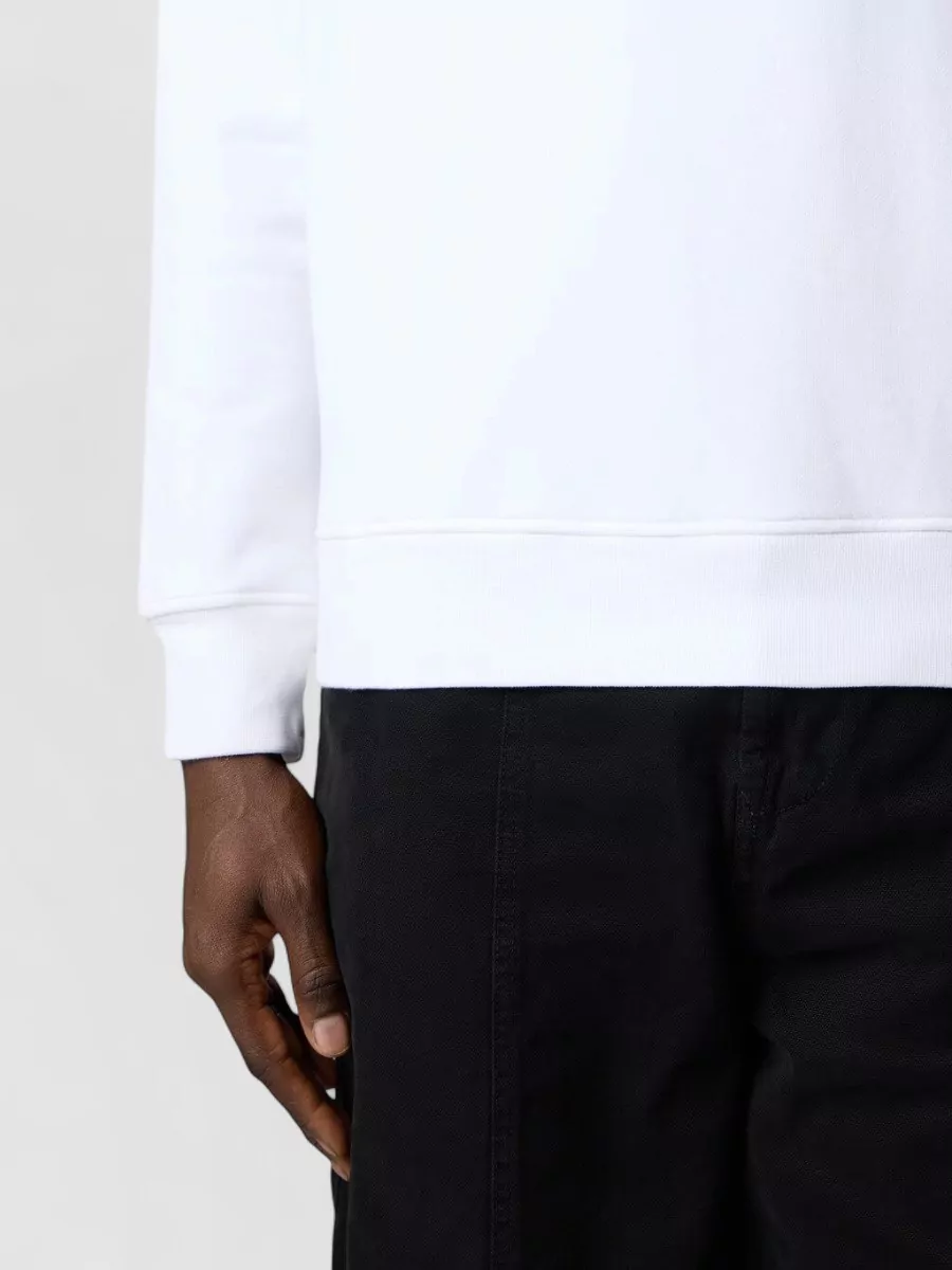 Stone Island Cotton Jersey Knit Crew Neck Sweatshirt