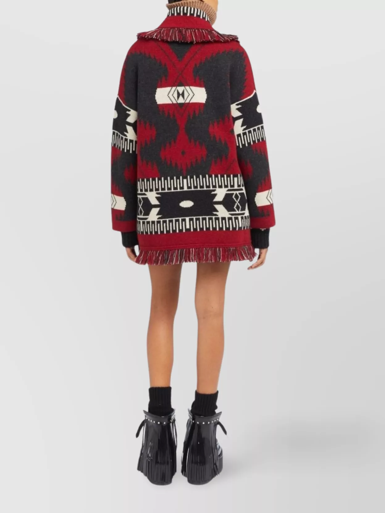 Alanui Jacquard Cashmere Cardigan Shawl Collar