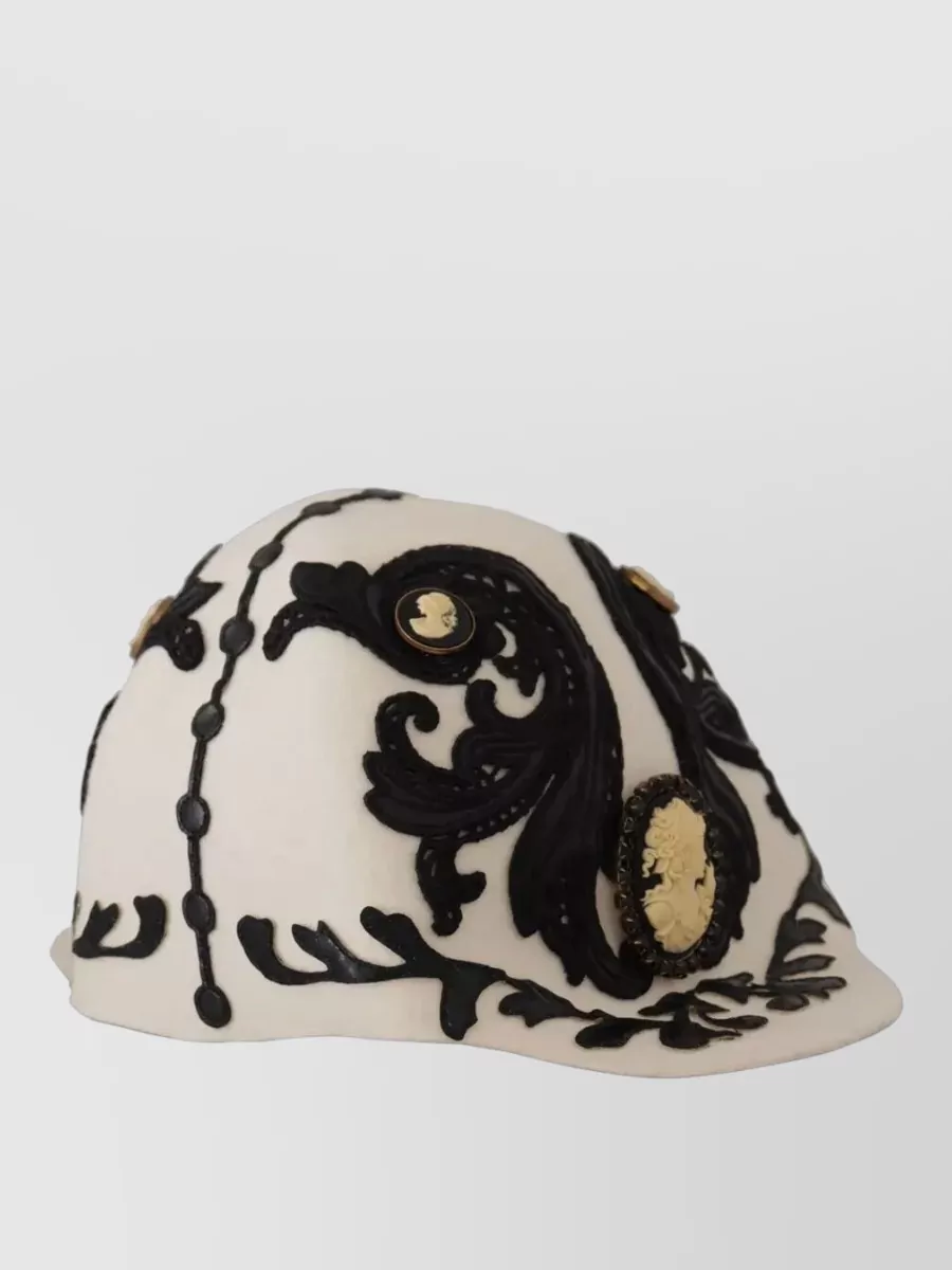 Dolce&Gabbana wool embroidered fedora hat