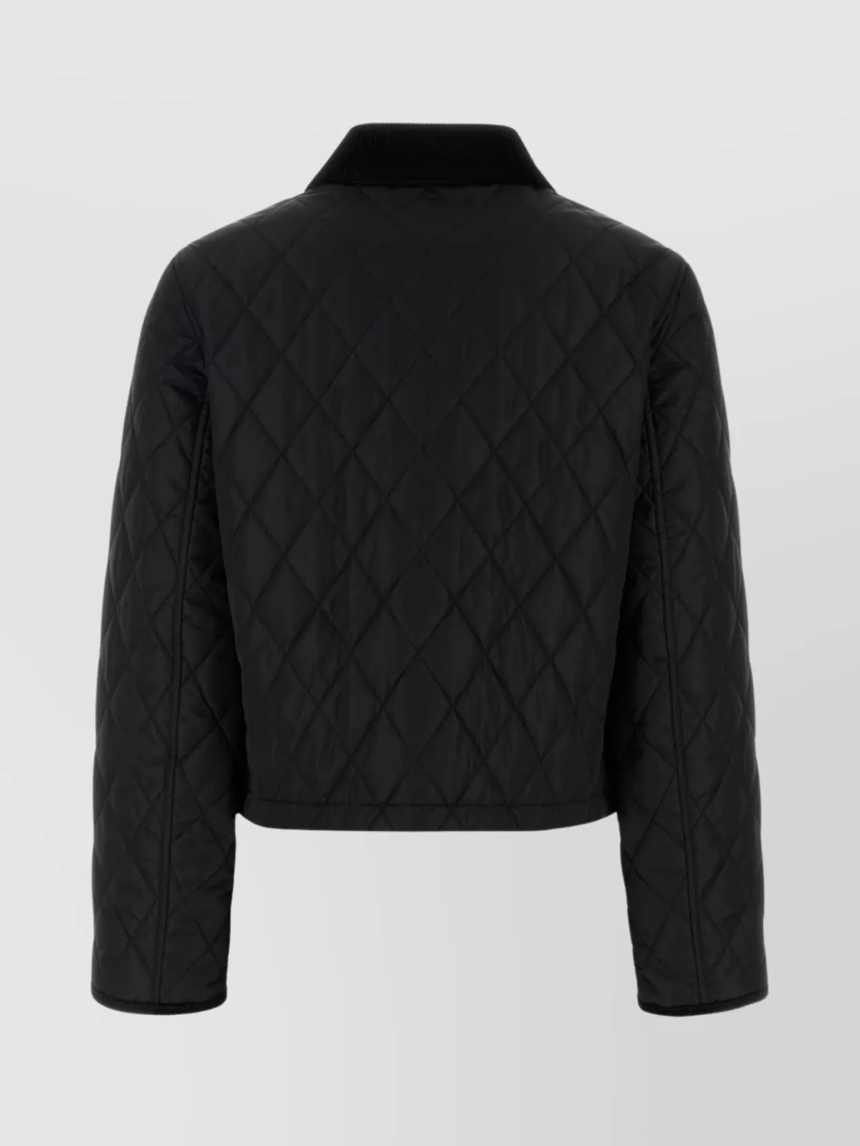 Burberry Quilted Collar Jacket Long Sleeves In Black